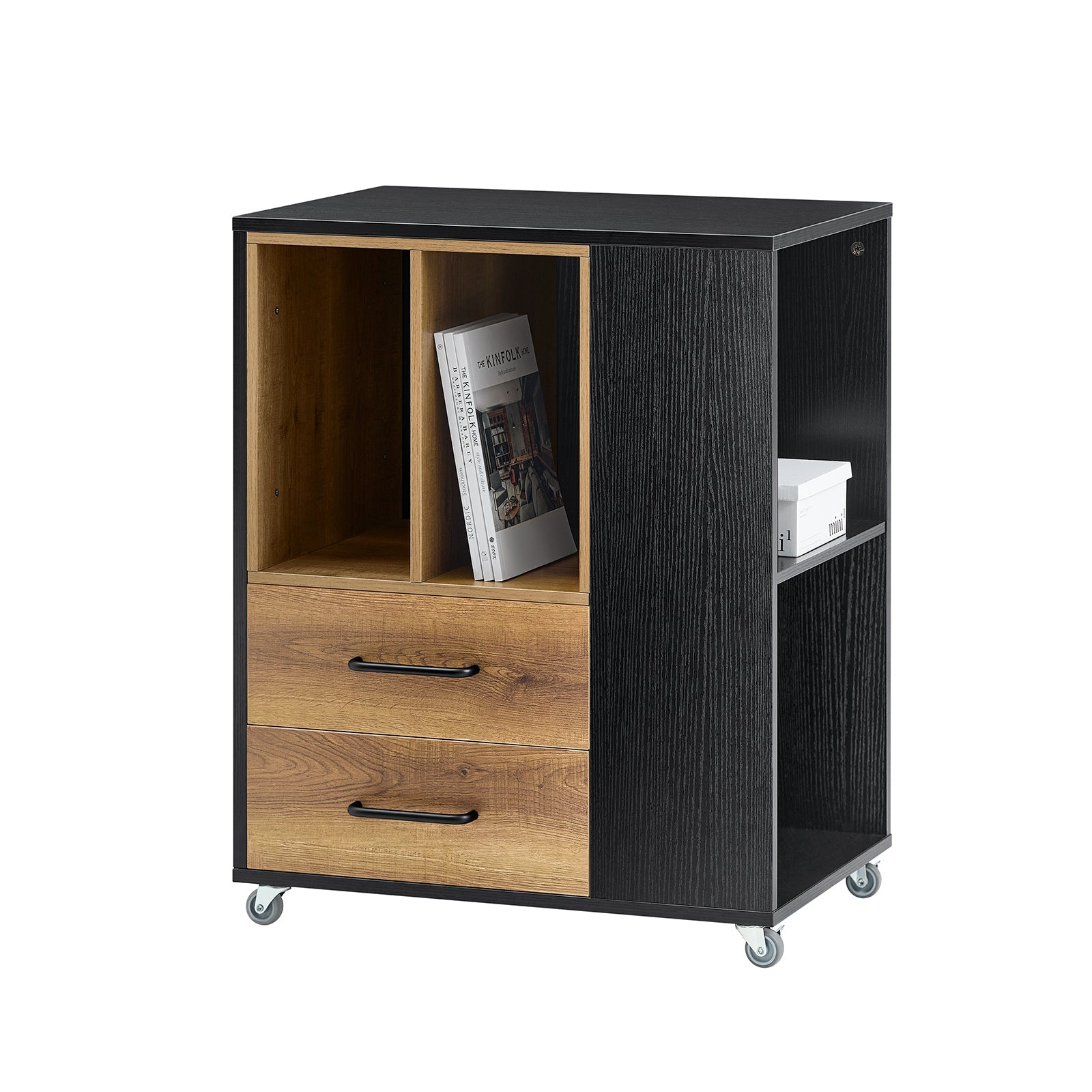 SoBuy ASK01-PF Caisson de Bureau Support Imprimante Bureau Mobile Caisson avec Tiroirs et Compartiments Bureau