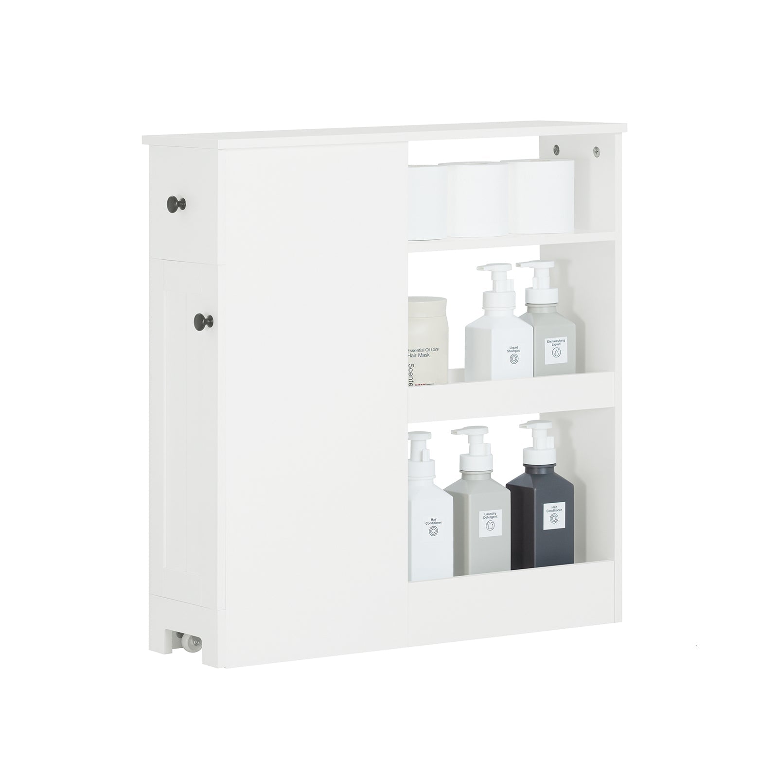 Chariot de stockage compact SoBuy BZR106-W WC