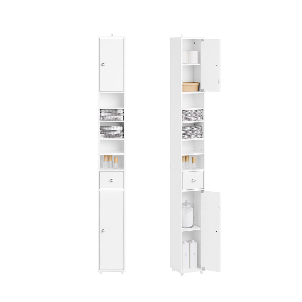 SoBuy BZR167-GW Meuble Colonne Salle de Bain, Armoire Placard Étroite 