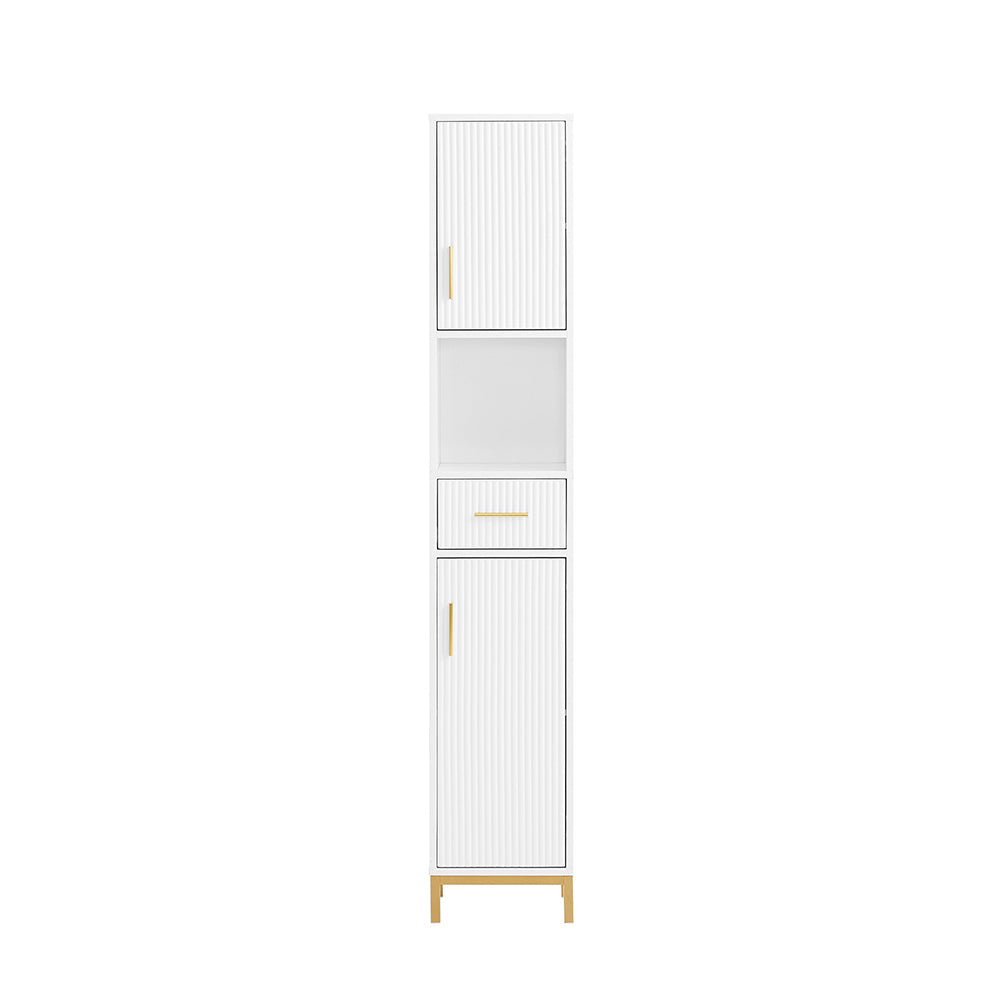 SoBuy BZR181-W Meuble Colonne Salle de Bain, Armoire de Rangement Placard de Rangement Étroite