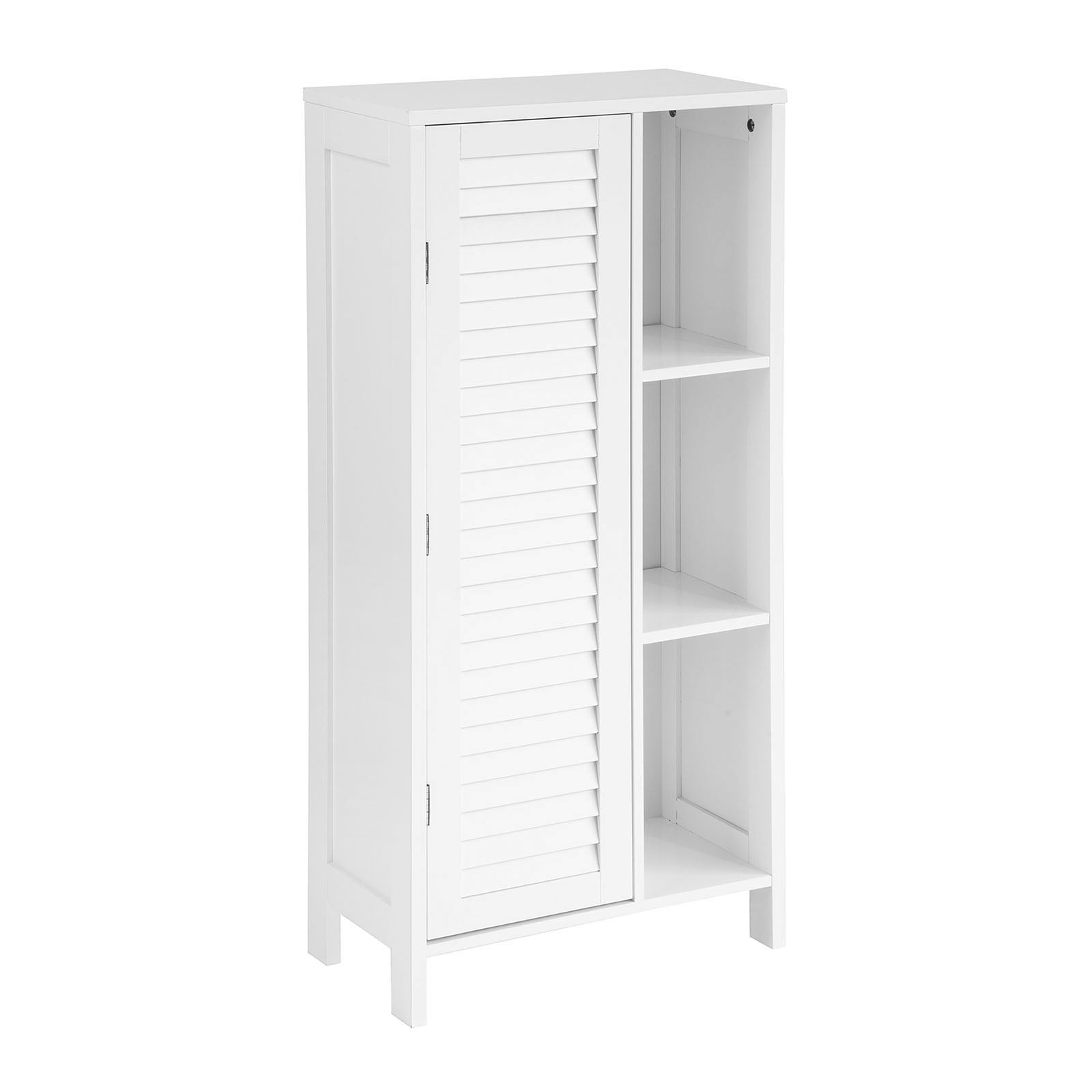 SoBuy BZR39-W Meuble Bas Meuble Colonne Placard de Rangement Armoire pour Cuisine, Salle de Bain, Toilette 
