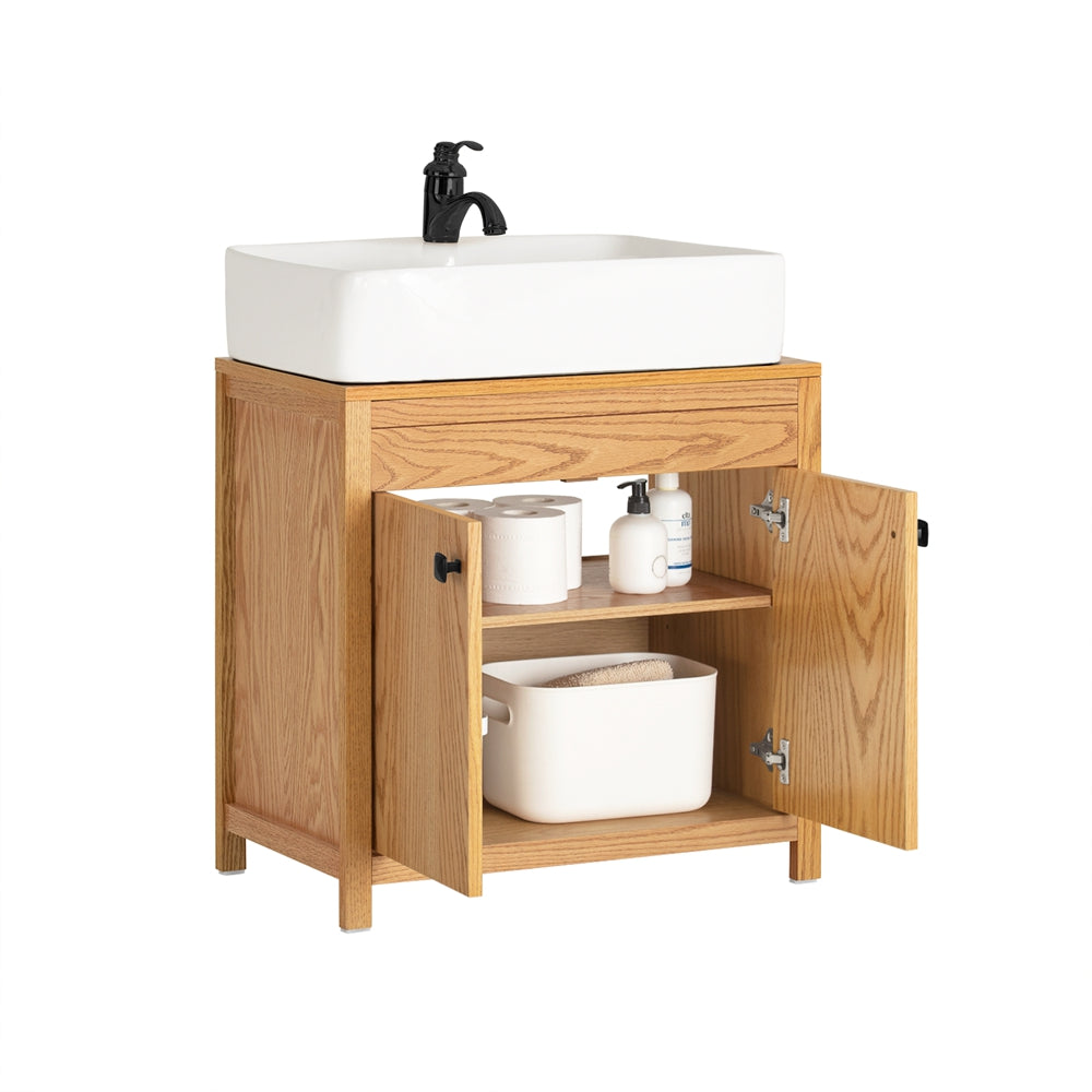 SoBuy BZR98-N Meubly sous-Lavabo, Meubly sous-Vasque à 2 propriétés et 2 Portes de Salle de Bain, Placard de Rangement