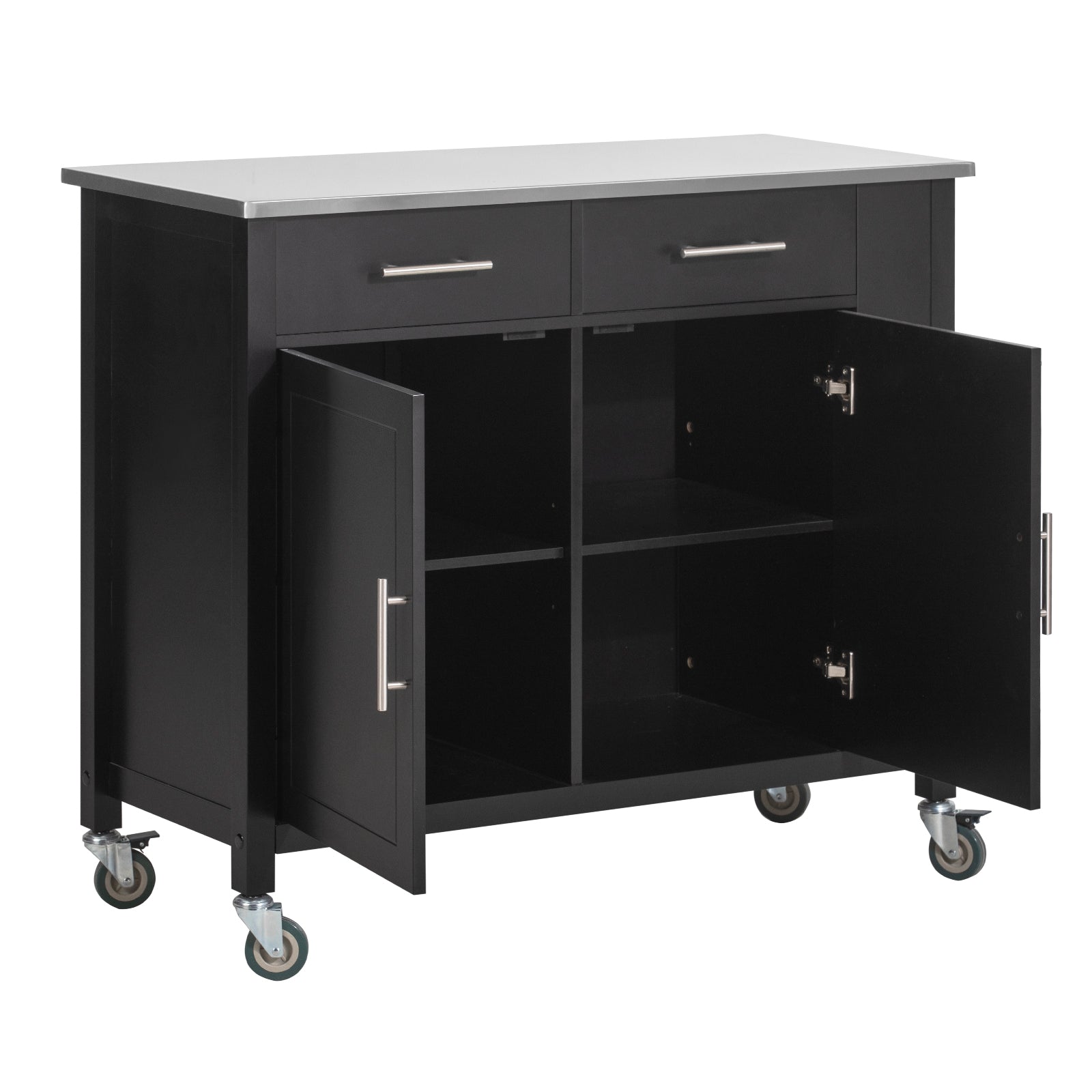 SoBuy FKW108-SCH Desserte Roulante Chariot de Cuisine à roulettes Buffet Multifonctionnel avec Etagère Latérale