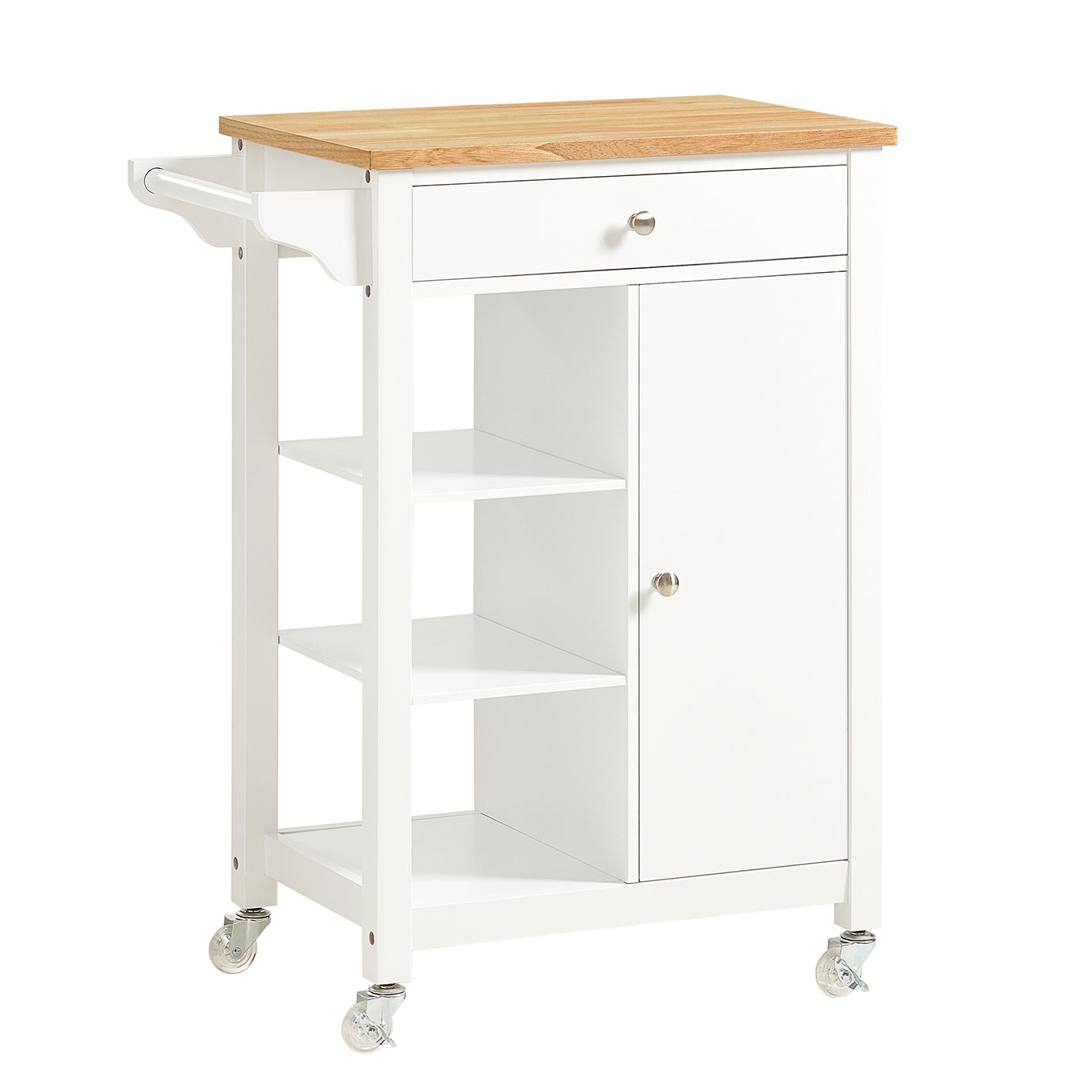 SoBuy FKW46-WN Dessert roulette Chariot de cuisine de service Meuble de Rangement