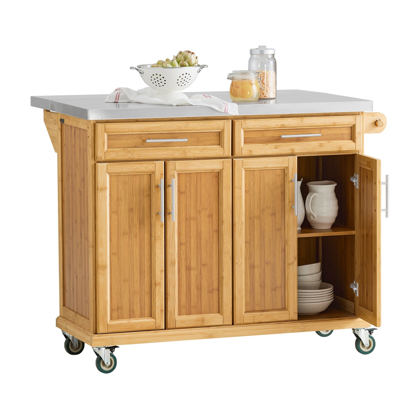 SoBuy FKW69-N Desserte sur roulettes Meuble de Cuisine de Service Roulant