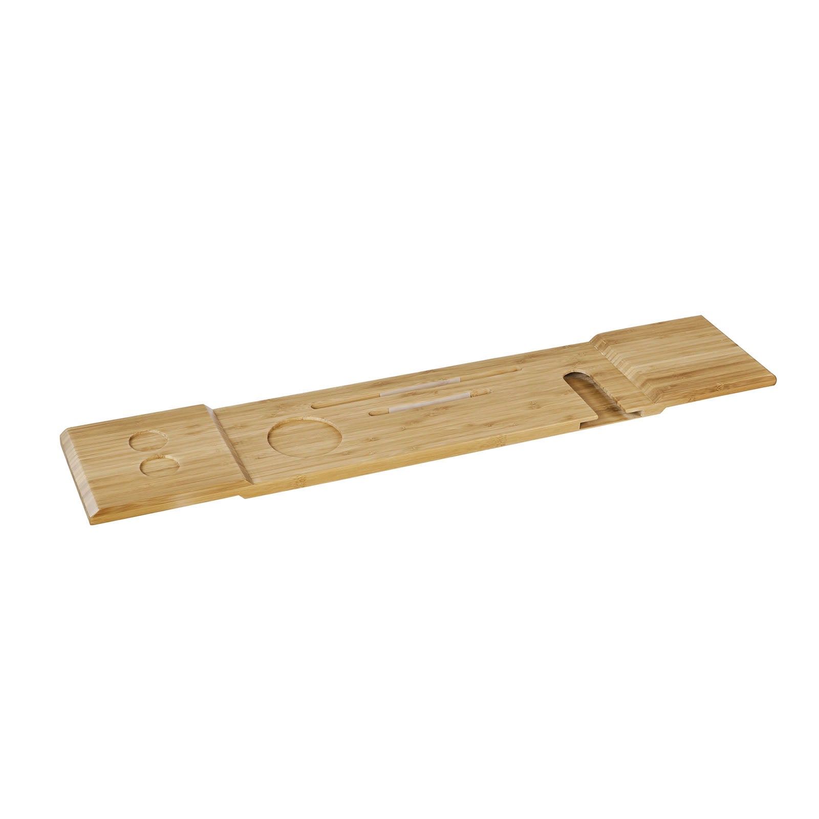 SoBuy FRG104-N Pont de Baignoire en Bambou, Porte savon et gel douche