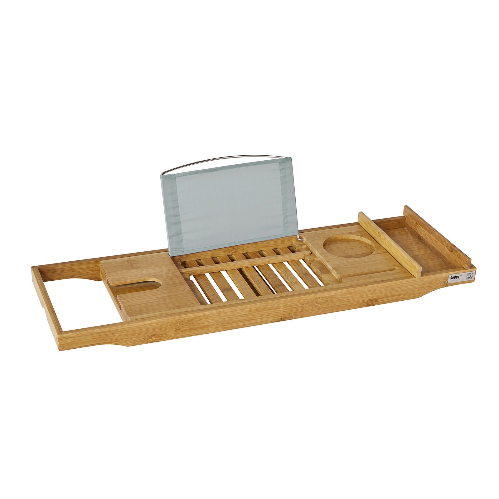 SoBuy FRG207-N Pont de Baignoire Extensible Serviteur de Baignoire en Bambou