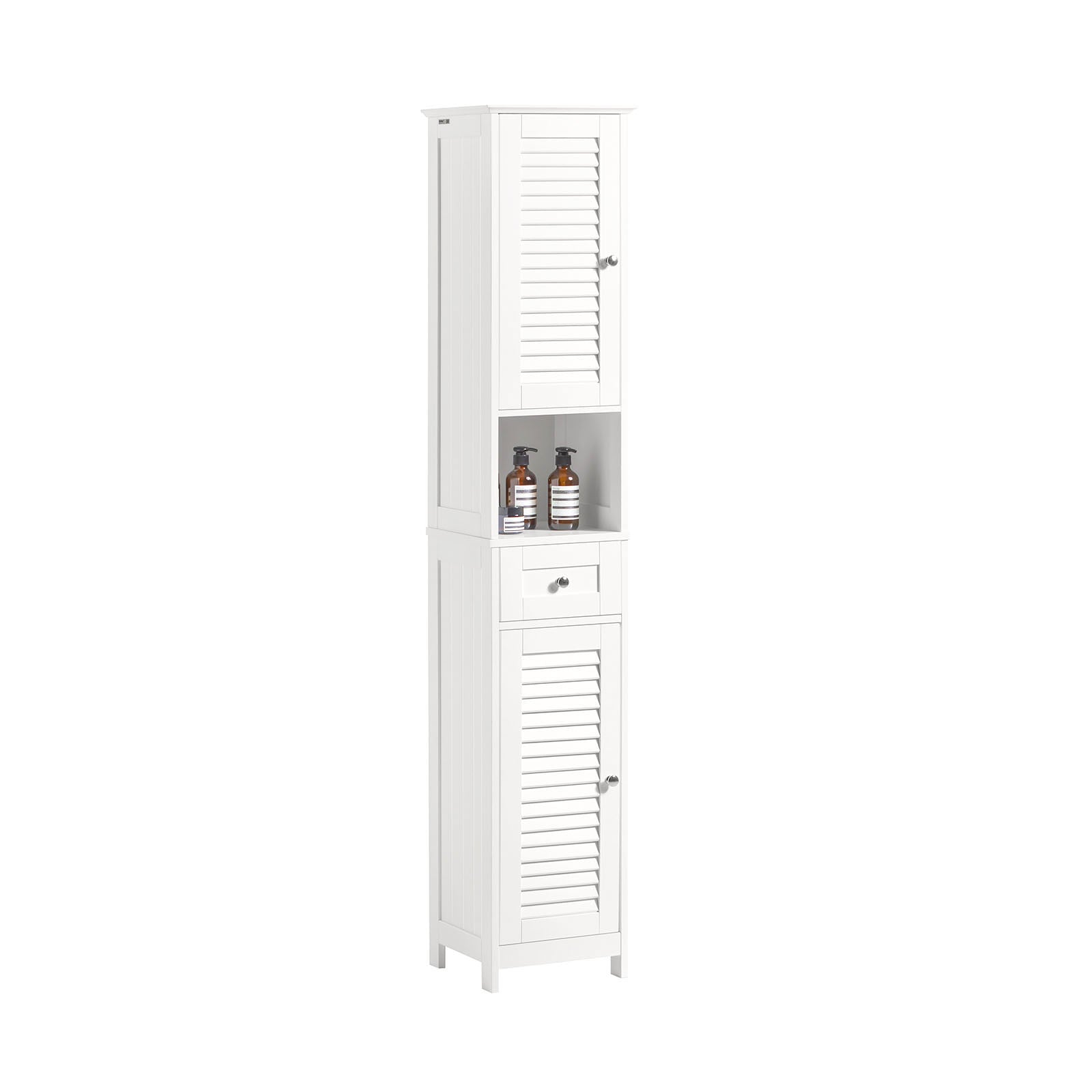 SoBuy FRG236-W Meuble Colonne de Salle de Bain Armoire haute Meuble rangement