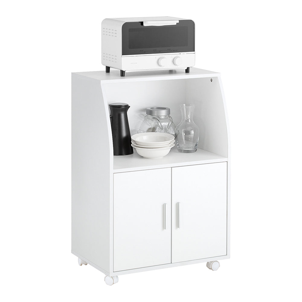 SoBuy FRG241-W Desserte Micro-onde à Roulettes Meuble de Rangement Cuisine