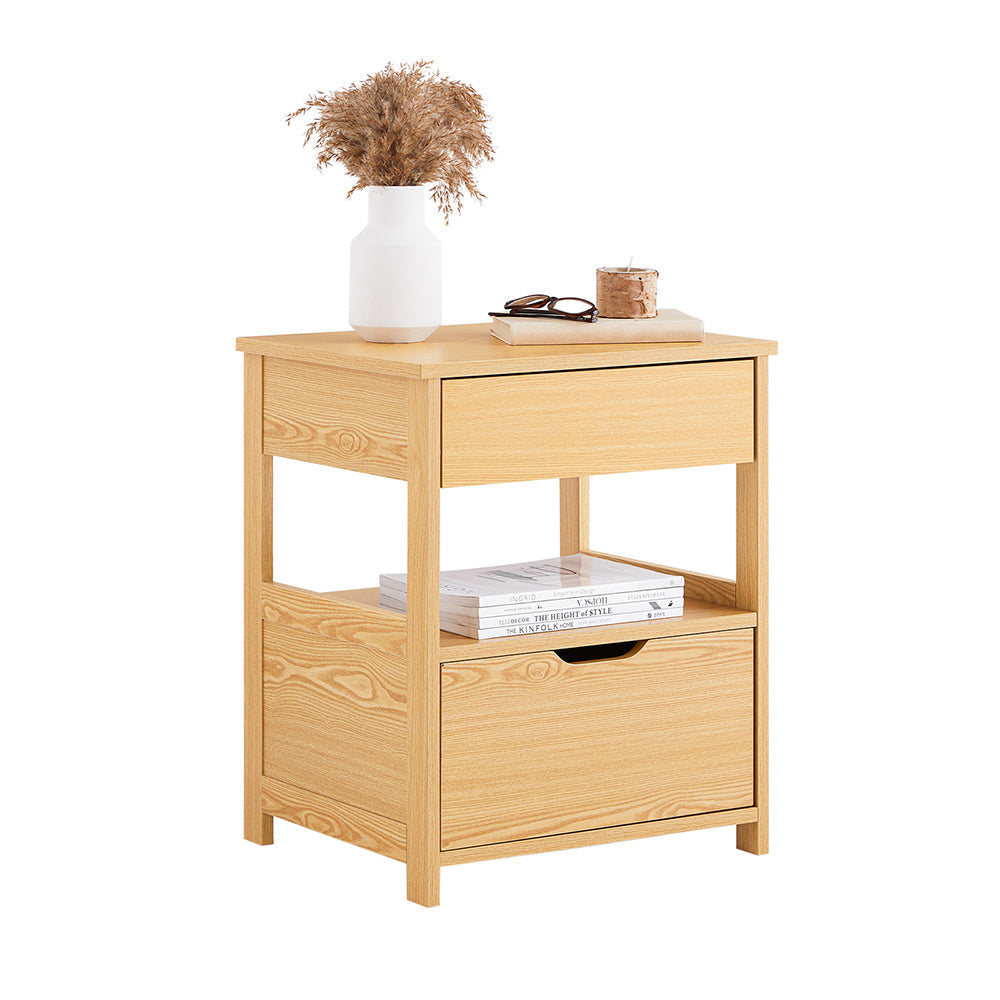 SoBuy FRG258-N Table de Chevet Boutique Canapé avec 2 dalles et 1 étagère