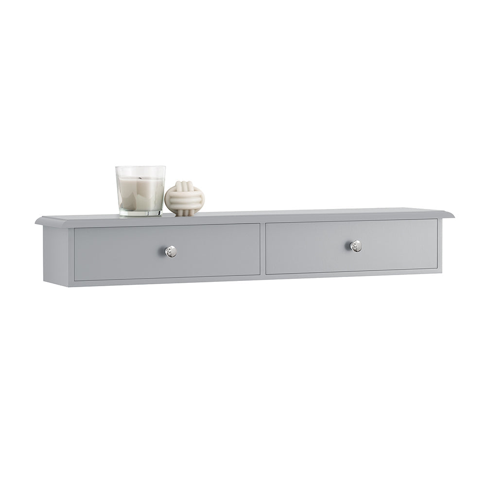 SoBuy FRG43-HG Meuble d'entrée de rangement, étagère murale 2 tiroirs