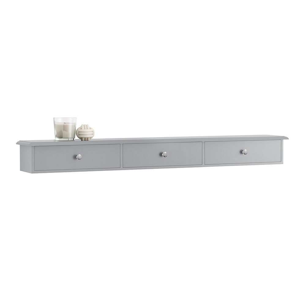 SoBuy FRG43-L-HG Étagère Murale 3 Tiroirs Armoire à Clés Porte-clés Meuble d'Entrée de Rangement