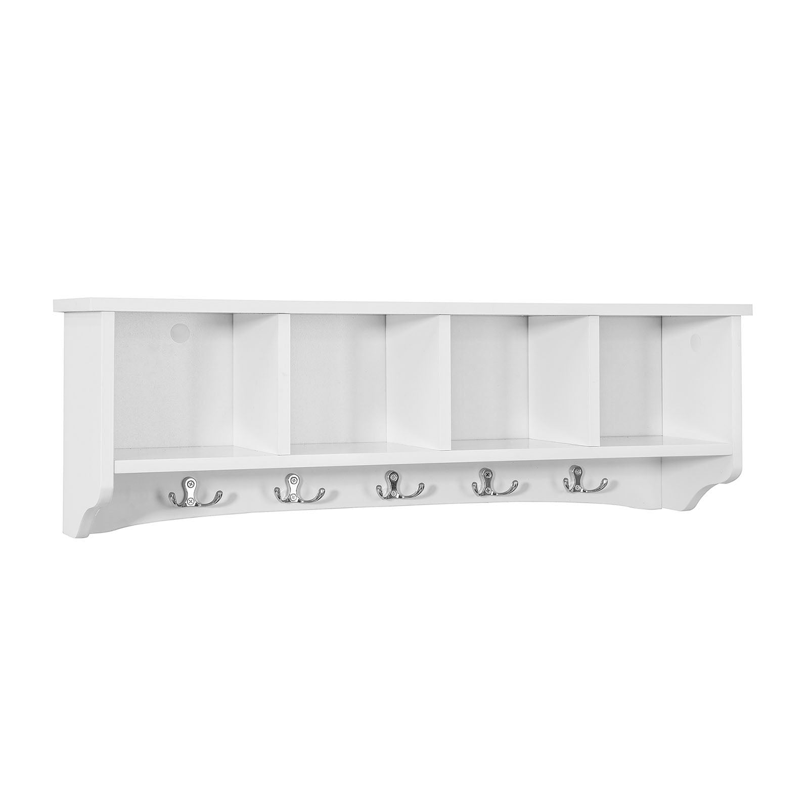 SoBuy FRG48-LW Penderie murale Portmanteau Étagère murale Porte-manteau salle de bain 