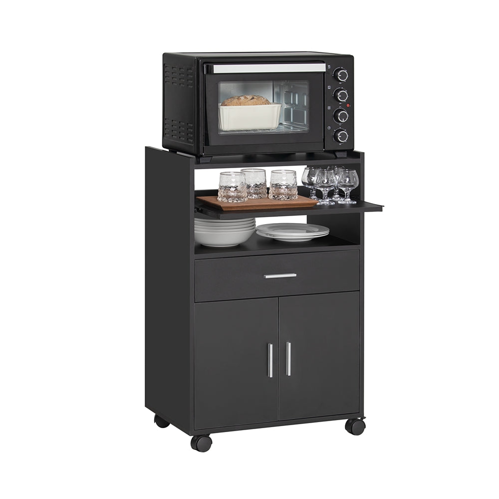 SoBuy FSB09-SCH Desserte micro-onde à roulettes Meuble de rangement cuisine