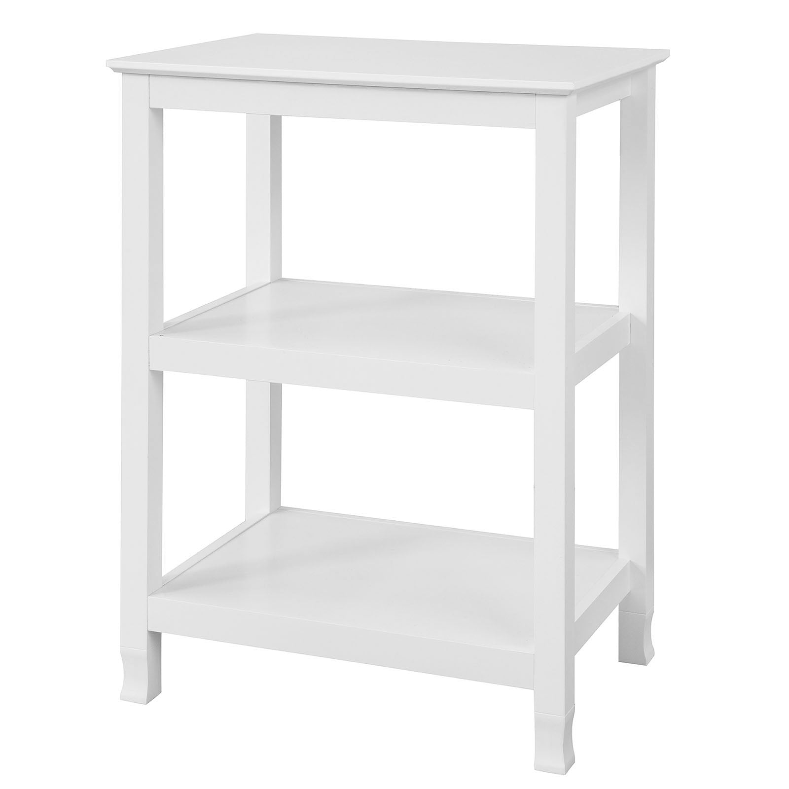 SoBuy FSB18-W Table Console Table Présentation Boutique Canapé Table d'Appoint avec 2 Étagères de Rangement 