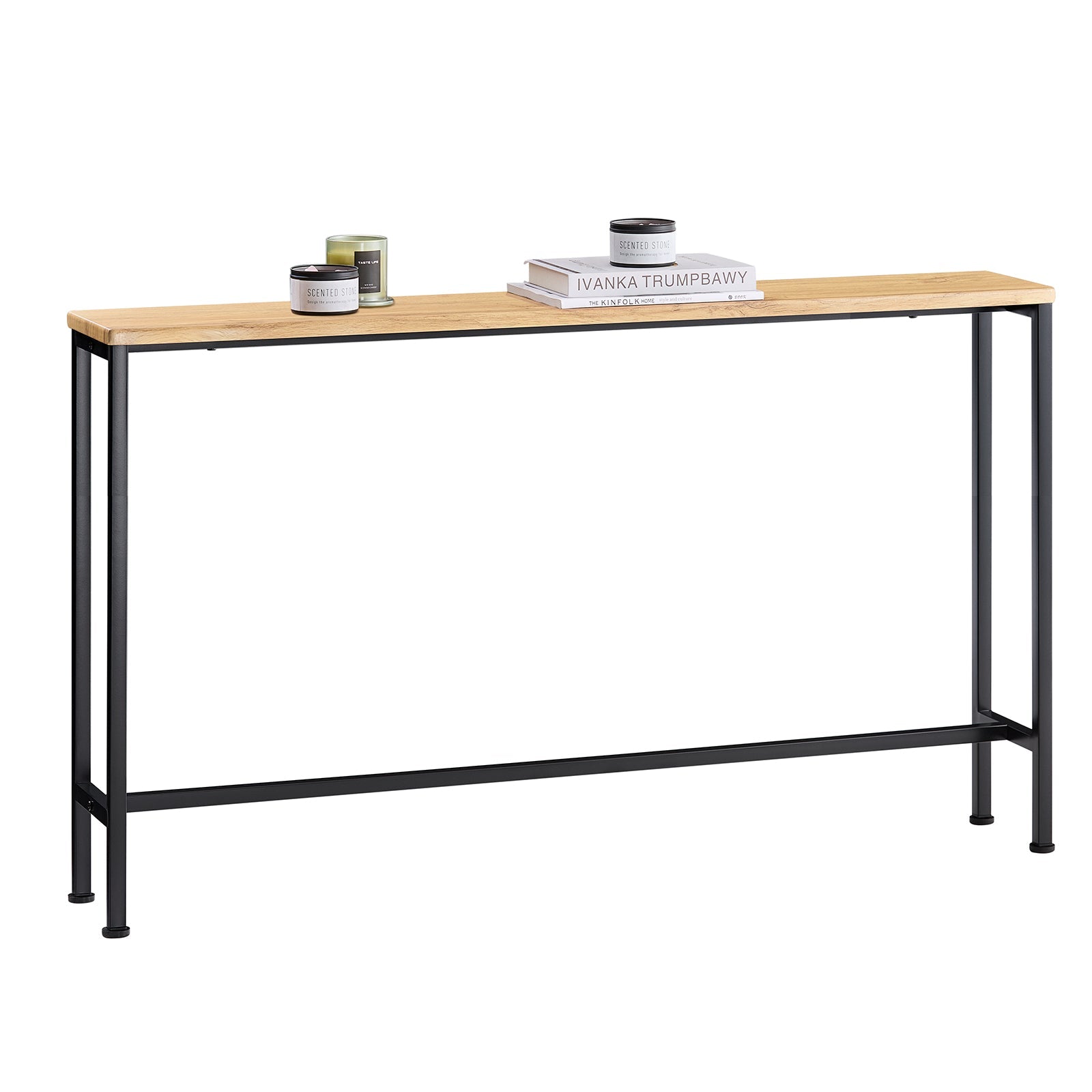 SoBuy FSB19-LE Table Console Table d'appoint Boutique canapé Table d'entrée Cadre et 4 Pieds en Fer, L120cm x P20cm x H81cm