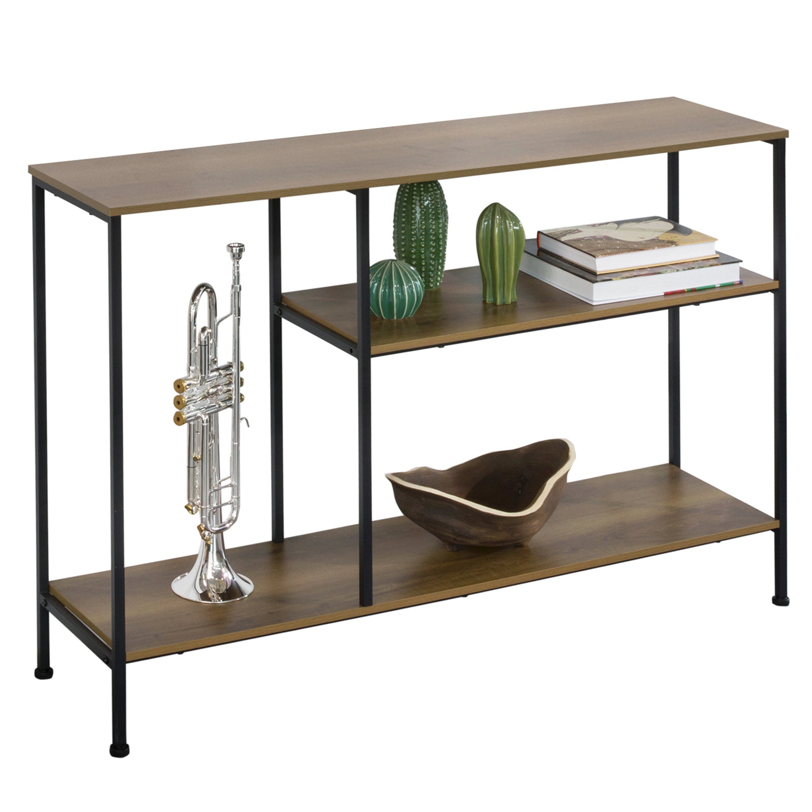 SoBuy FSB35-PF Table Console Table d'entrée Buffet Bout de Canapé avec 3 étagères de Rangement 