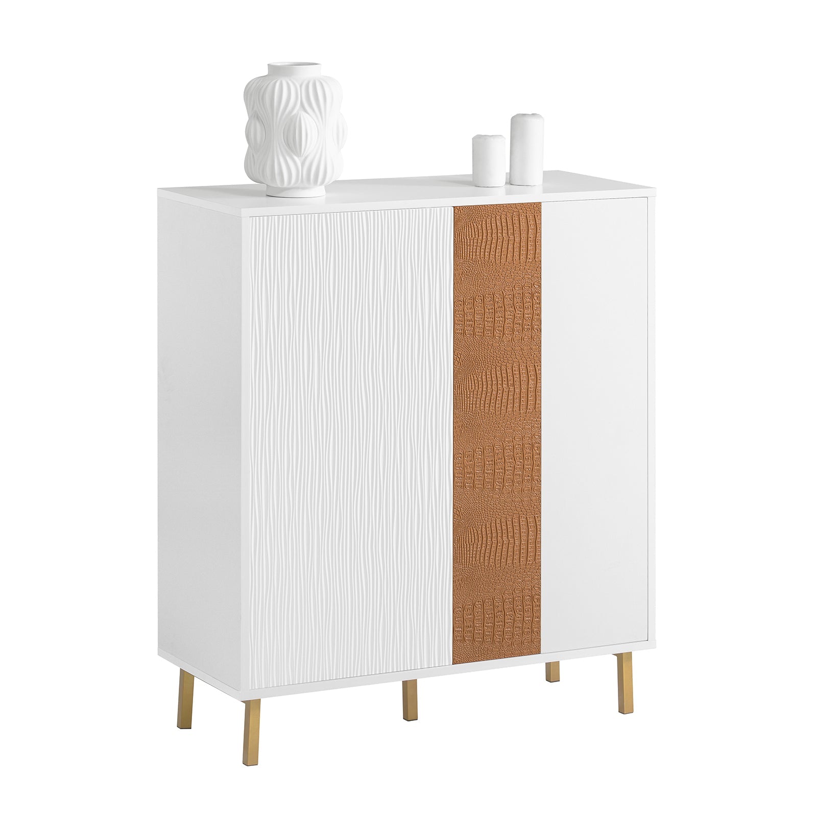 SoBuy FSB70-W Buffet Placard Armoire Multi-rangements Double Portes sur Pied 