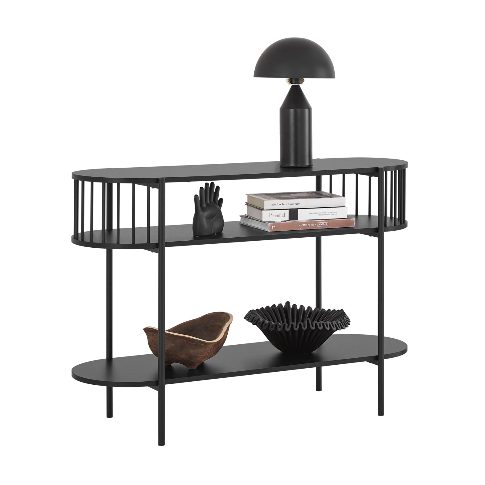 SoBuy FSB90-SCH Table Console à 3 Niveaux, Table d'appoint Design, Table d'Entrée, Meuble d'Entrée – 110 x 39 x 76 cm