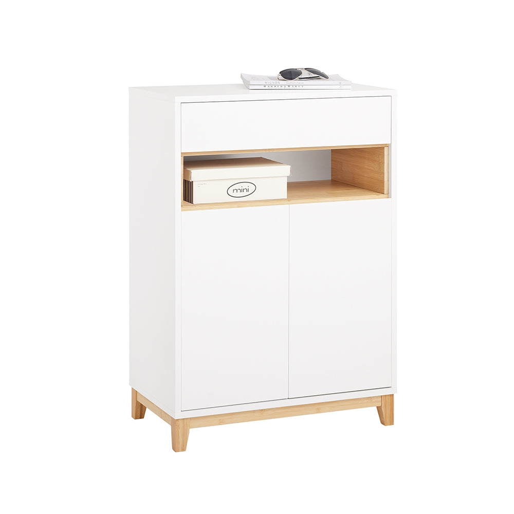 SoBuy FSB97-WN Armoire à Chaussures avec 1 Tiroirs, 1 Compartiment et 2 Portes | Prévente
