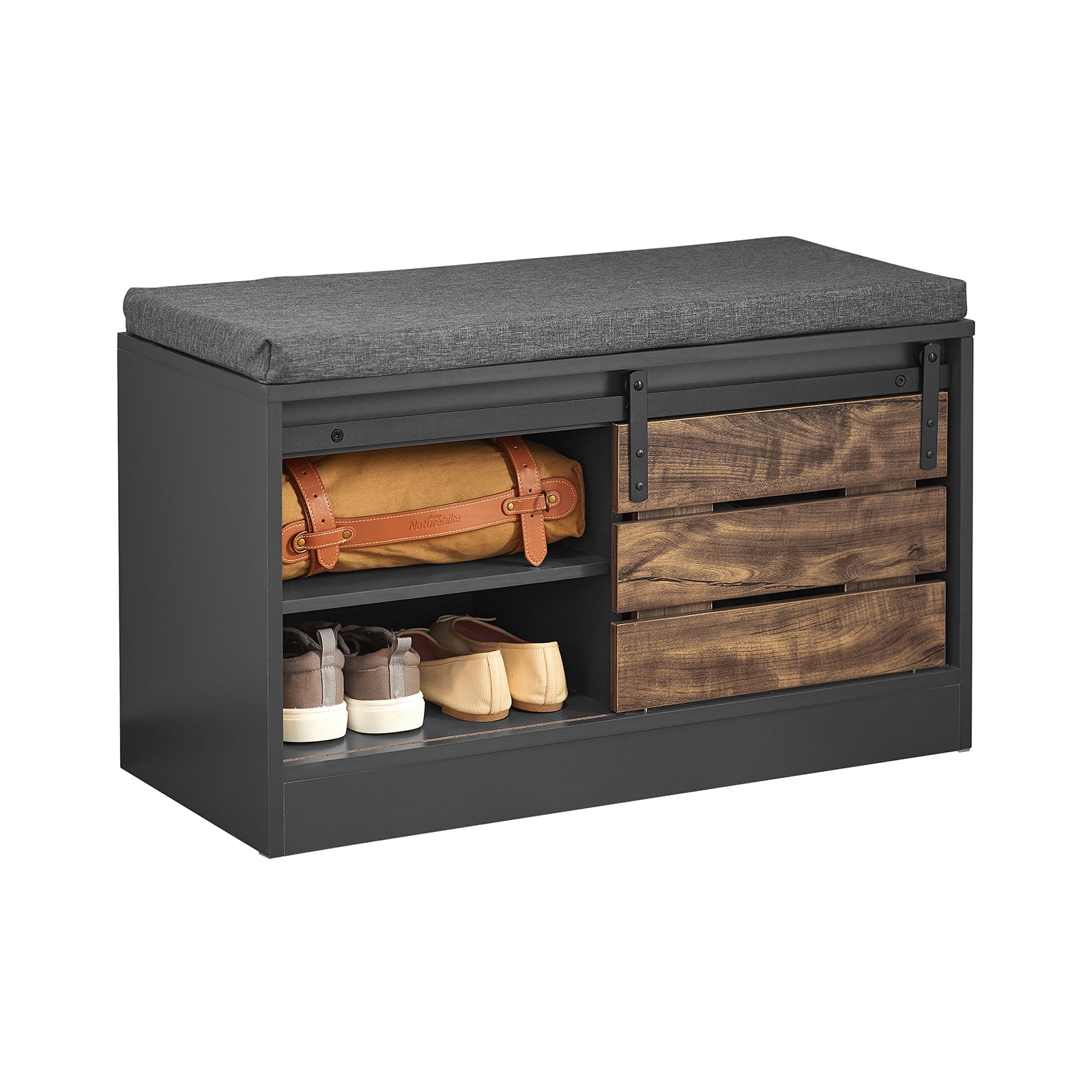 SoBuy FSR120-HG Banc à chaussures avec porte coulissante