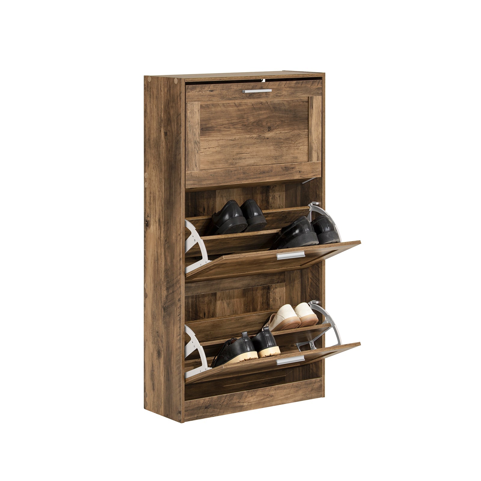 SoBuy FSR137-LF Meuble à Chaussures Armoire à Chaussures avec 3 Abattants