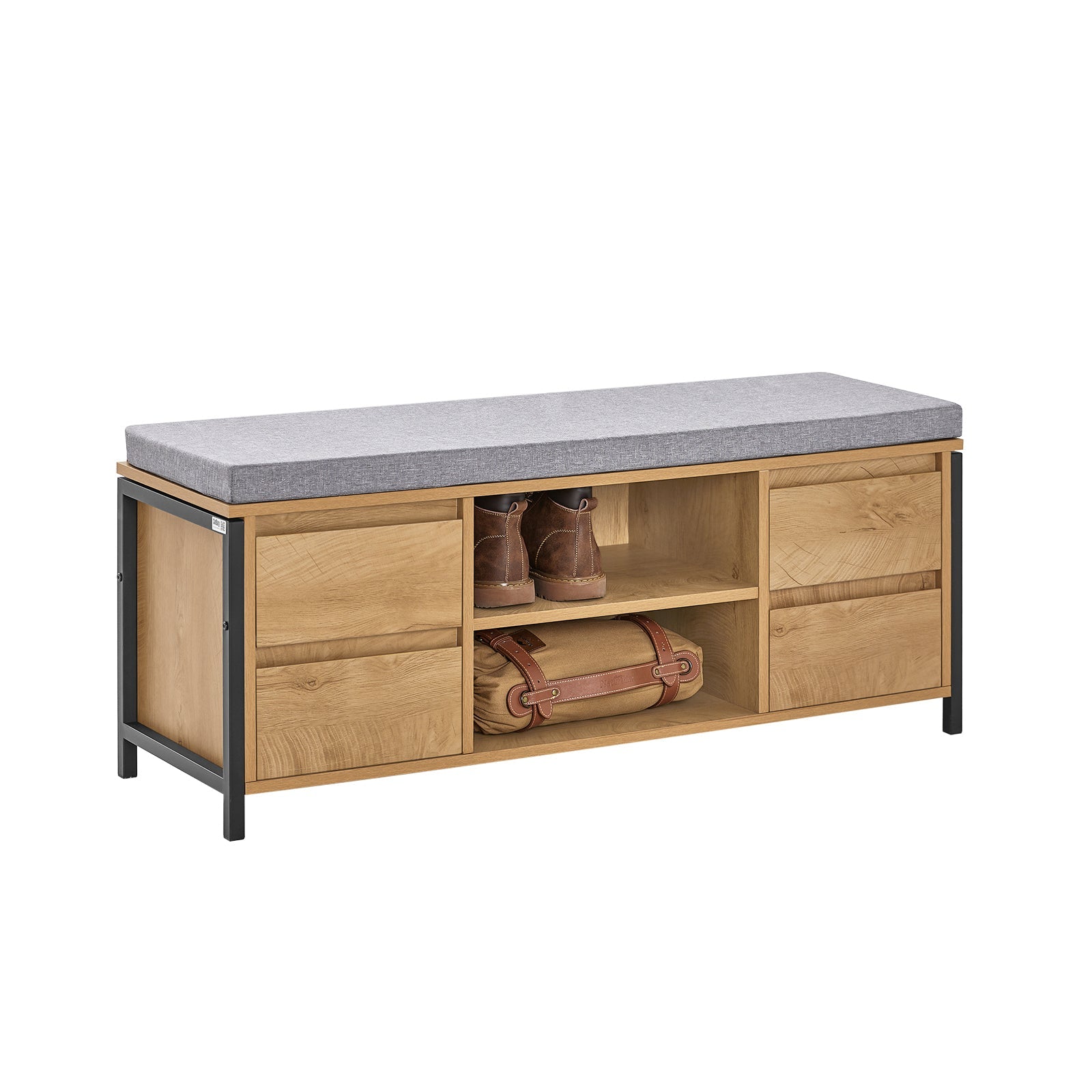 SoBuy FSR149-N Commode à Chaussures avec Siège Armoire à Chaussures avec Coussin et Tiroirs
