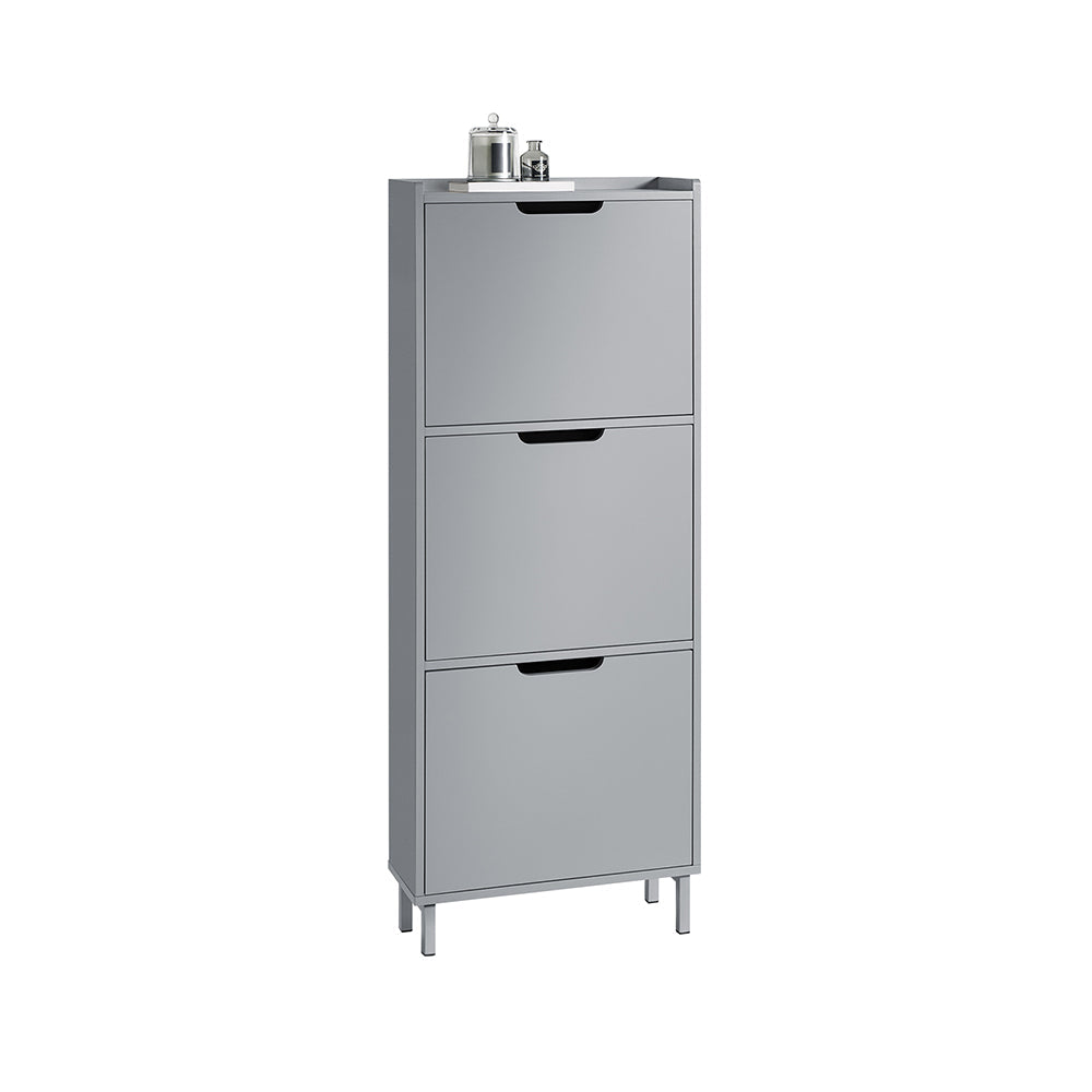 SoBuy FSR151-H-HG Armoire à Chaussures avec 3 Abattants