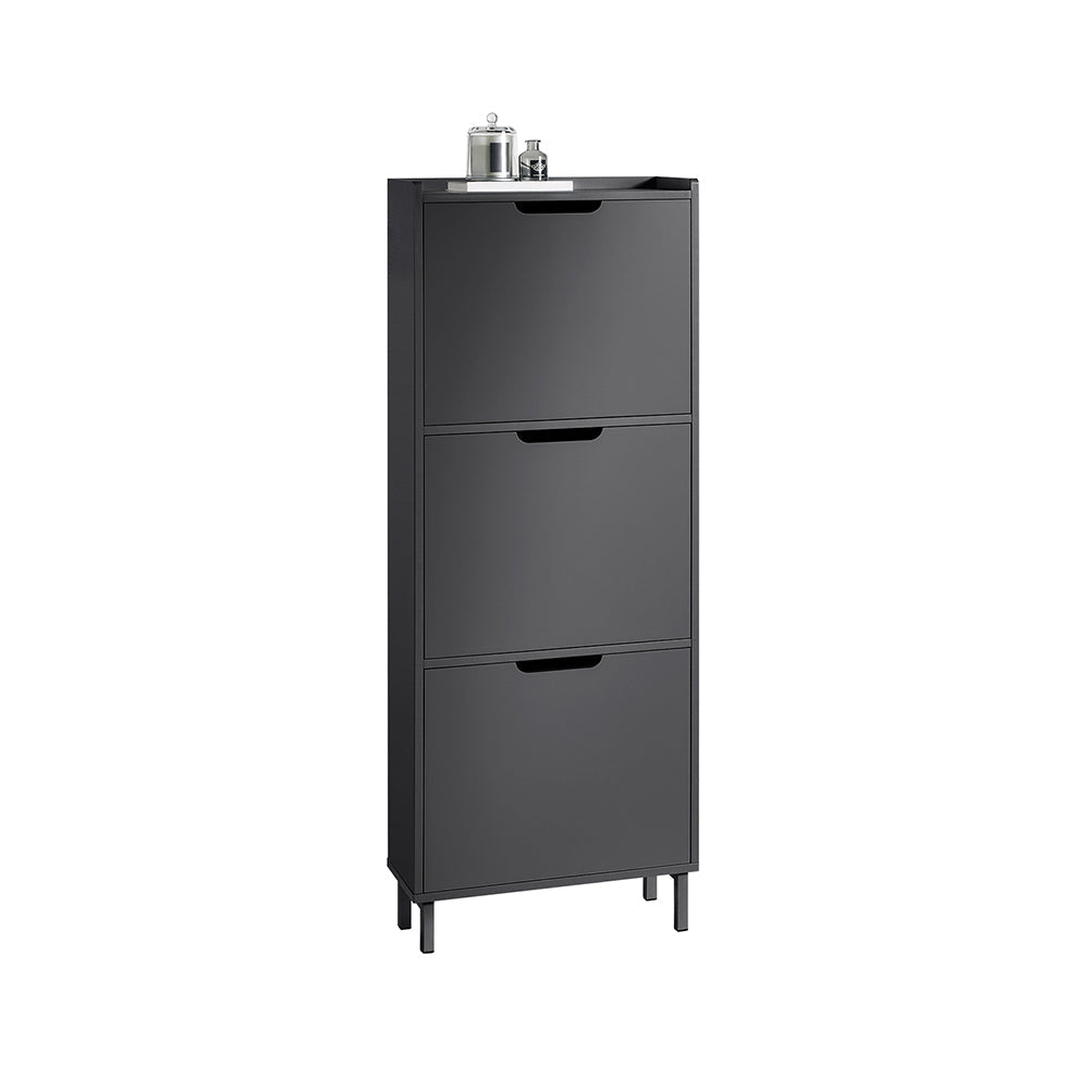 SoBuy FSR151-H-SCH Armoire à Chaussures Avec 2 Abattants