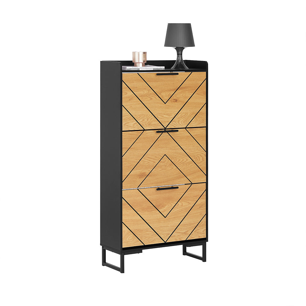 SoBuy FSR164-SCH Armoire à Chaussures 3 abattants