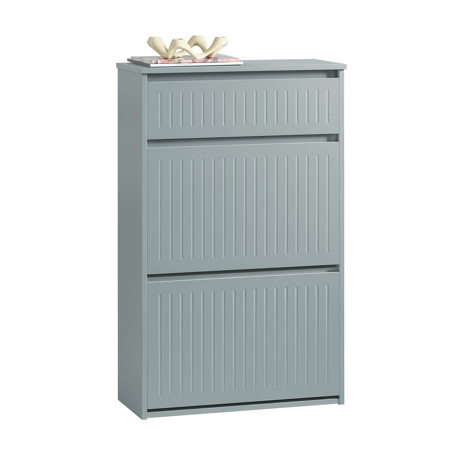 SoBuy FSR165-HG Banc à Chaussures avec Coussin Rembourrée 1 Abattant, Banc de Rangement