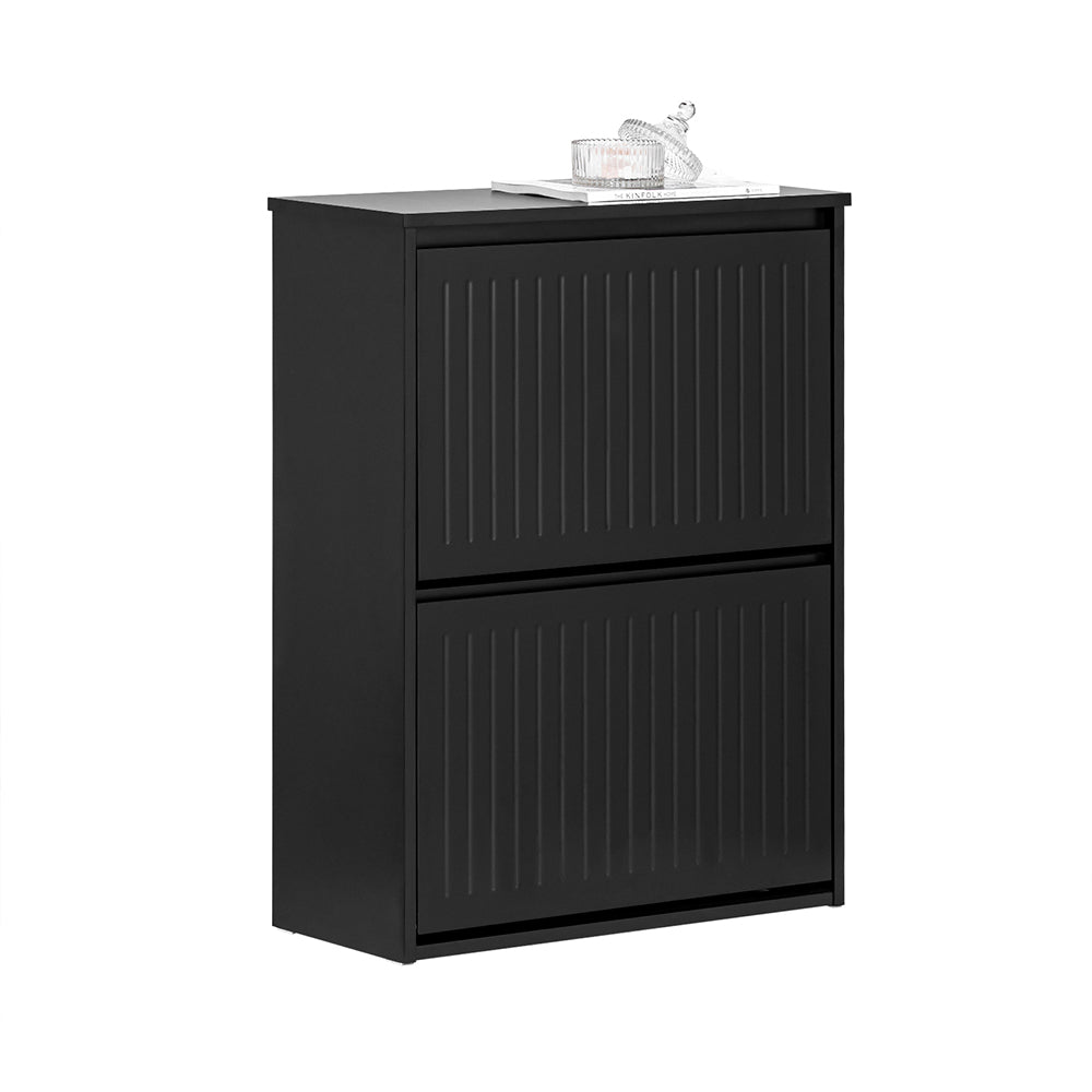 SoBuy FSR165-K-SCH Armoire à chaussures 2 abattants