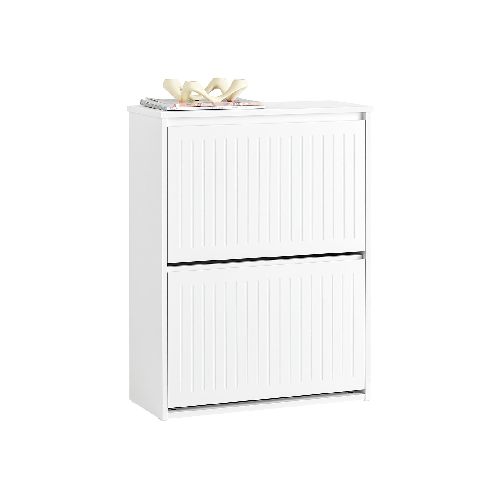 SoBuy FSR165-KW Armoire à chaussures 2 abattants