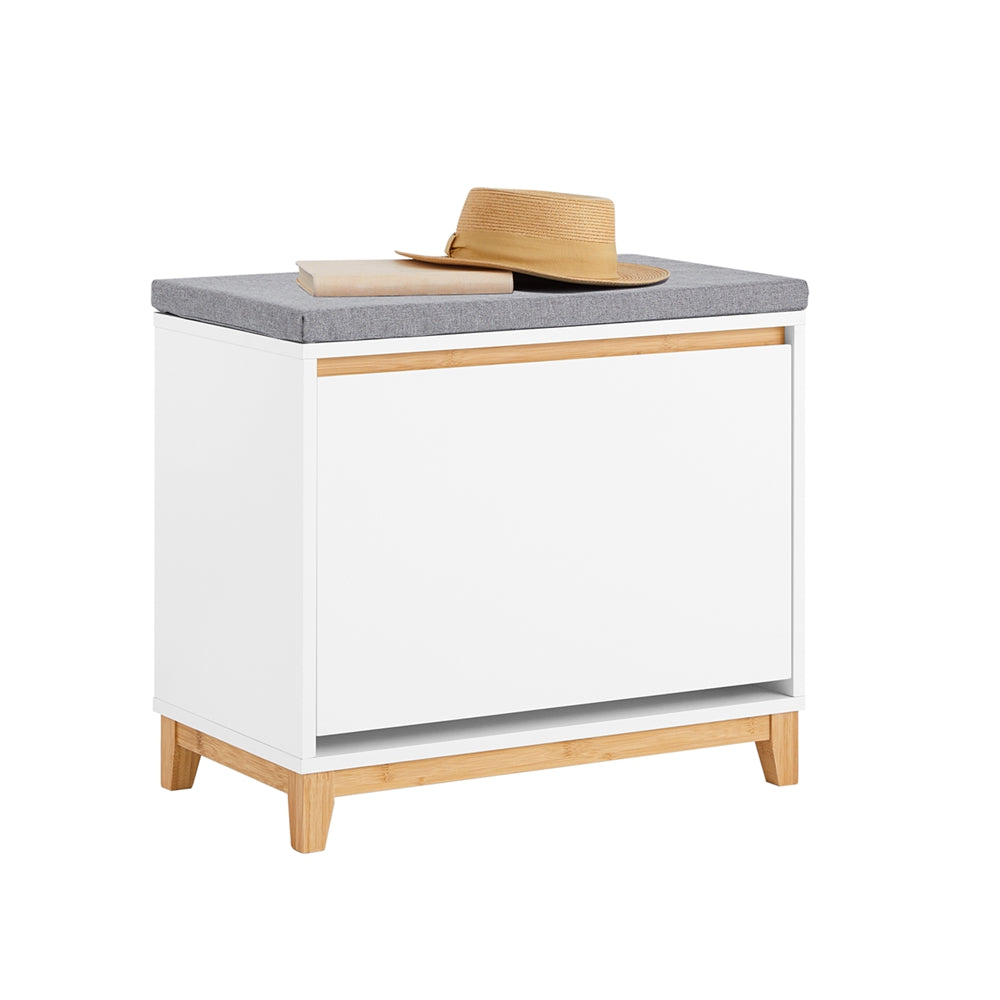 SoBuy FSR191-WN Armoire à Chaussures avec 1 Abattants et 1 Coussin |Prévente