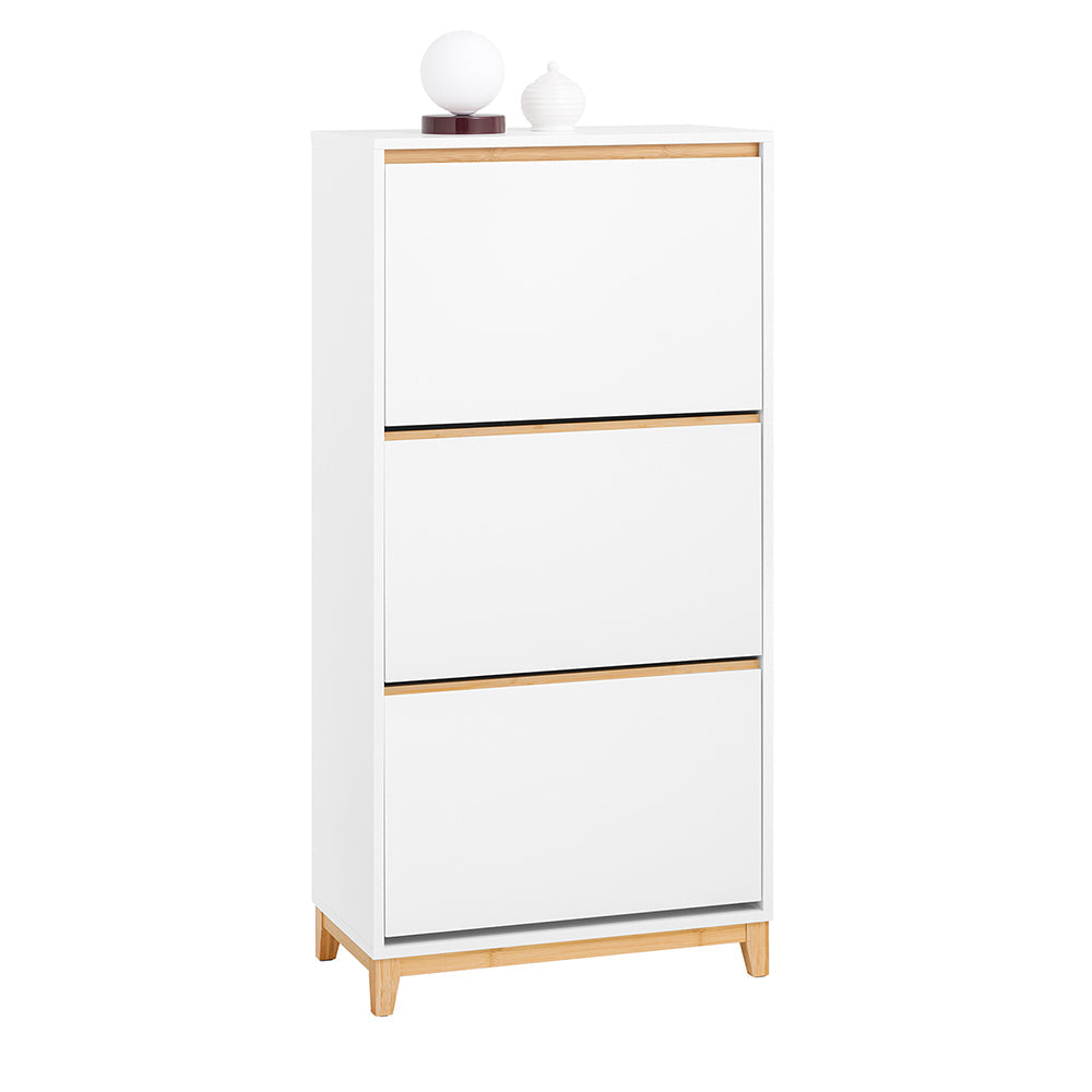 SoBuy FSR192-WN Armoire à Chaussures avec 3 Abattants