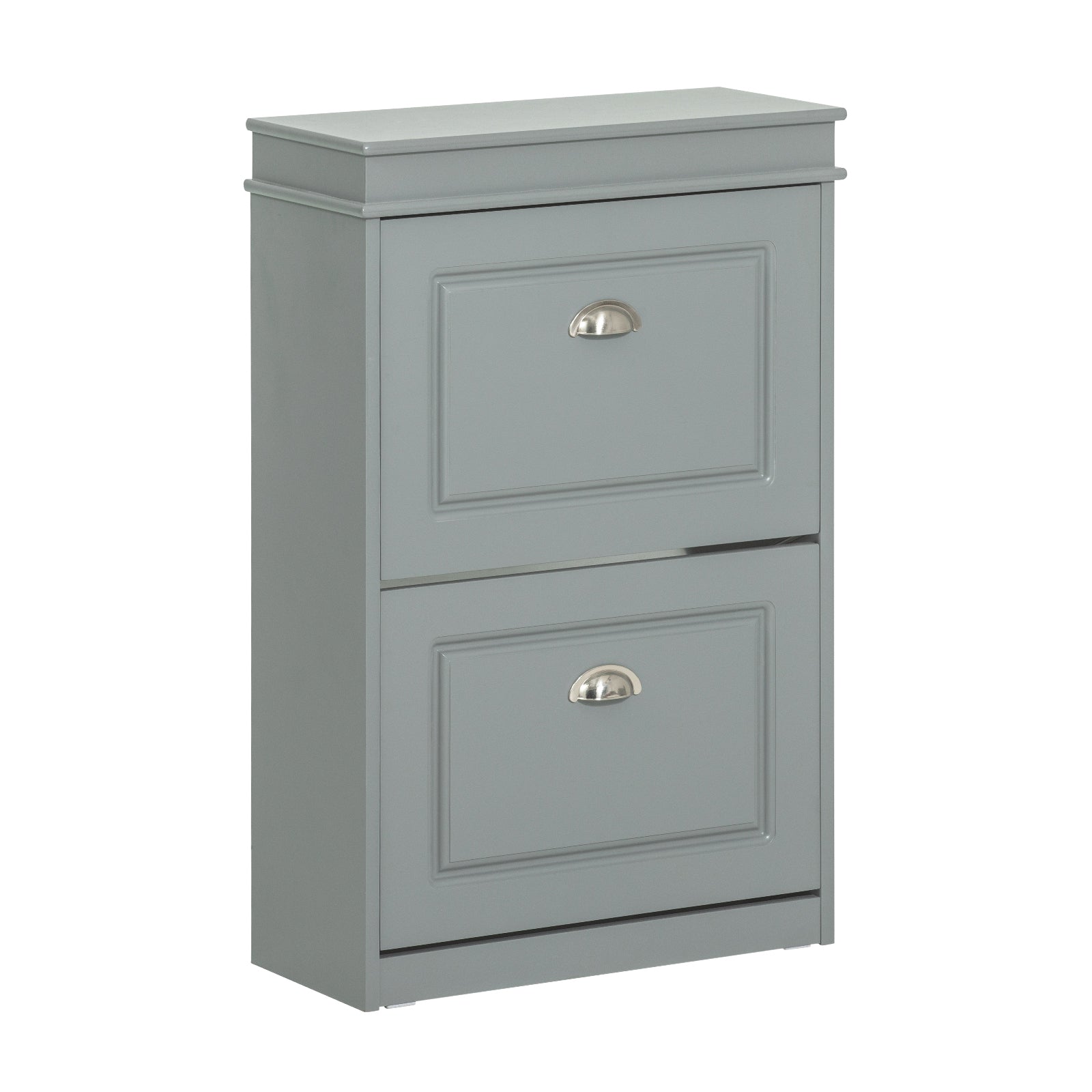 SoBuy FSR78-HG Meubly rangé à Chaussures Armoire à Chaussures Commode à chaussures 2 abattants