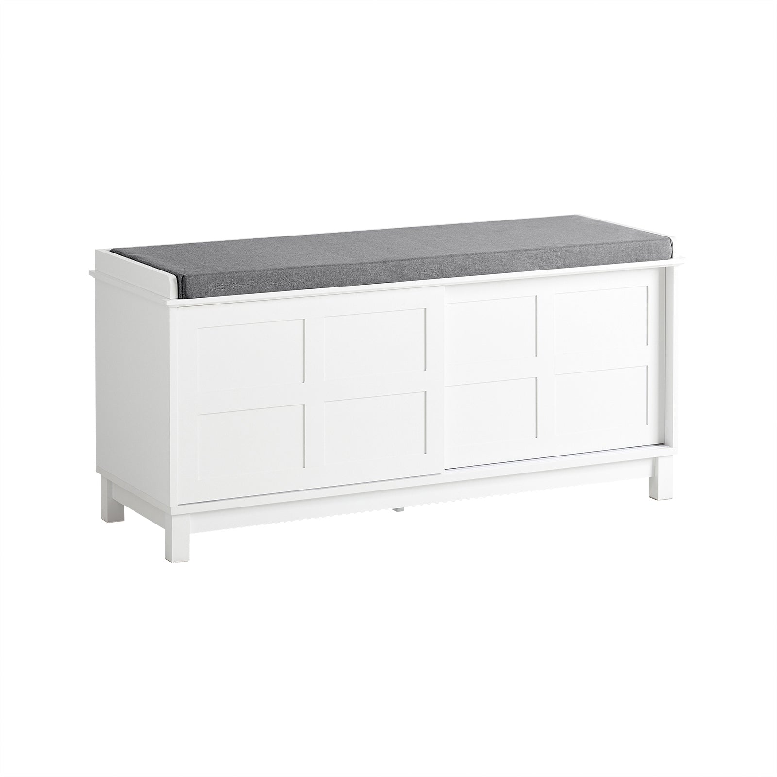 SoBuy FSR86-W Banc de rangement avec Cousin Rembourne Meuble Bas Entrée Commode à Chaussure Banquette Confortable