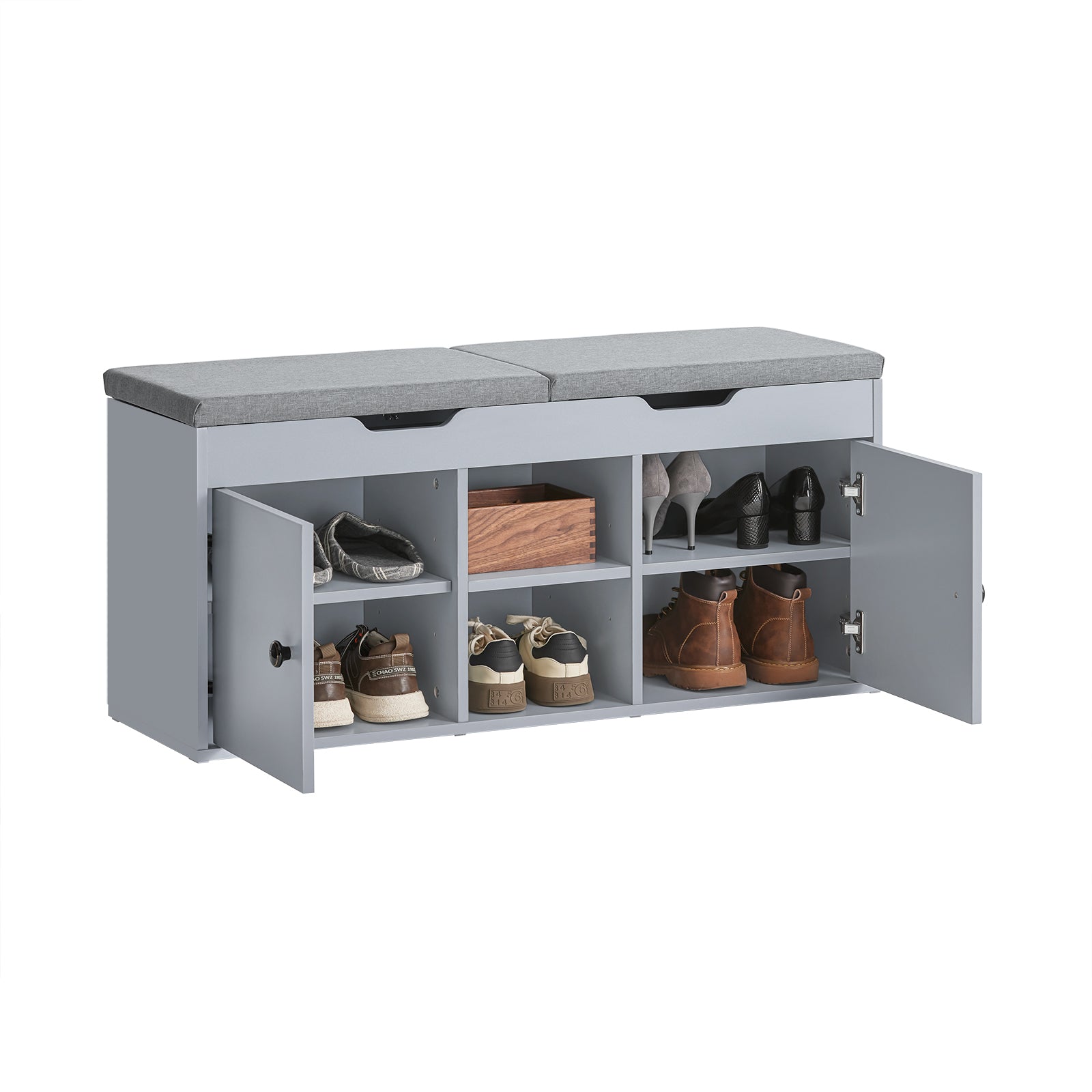 SoBuy FSR96-DG Banc à Chaussures avec Coussin Rembourré