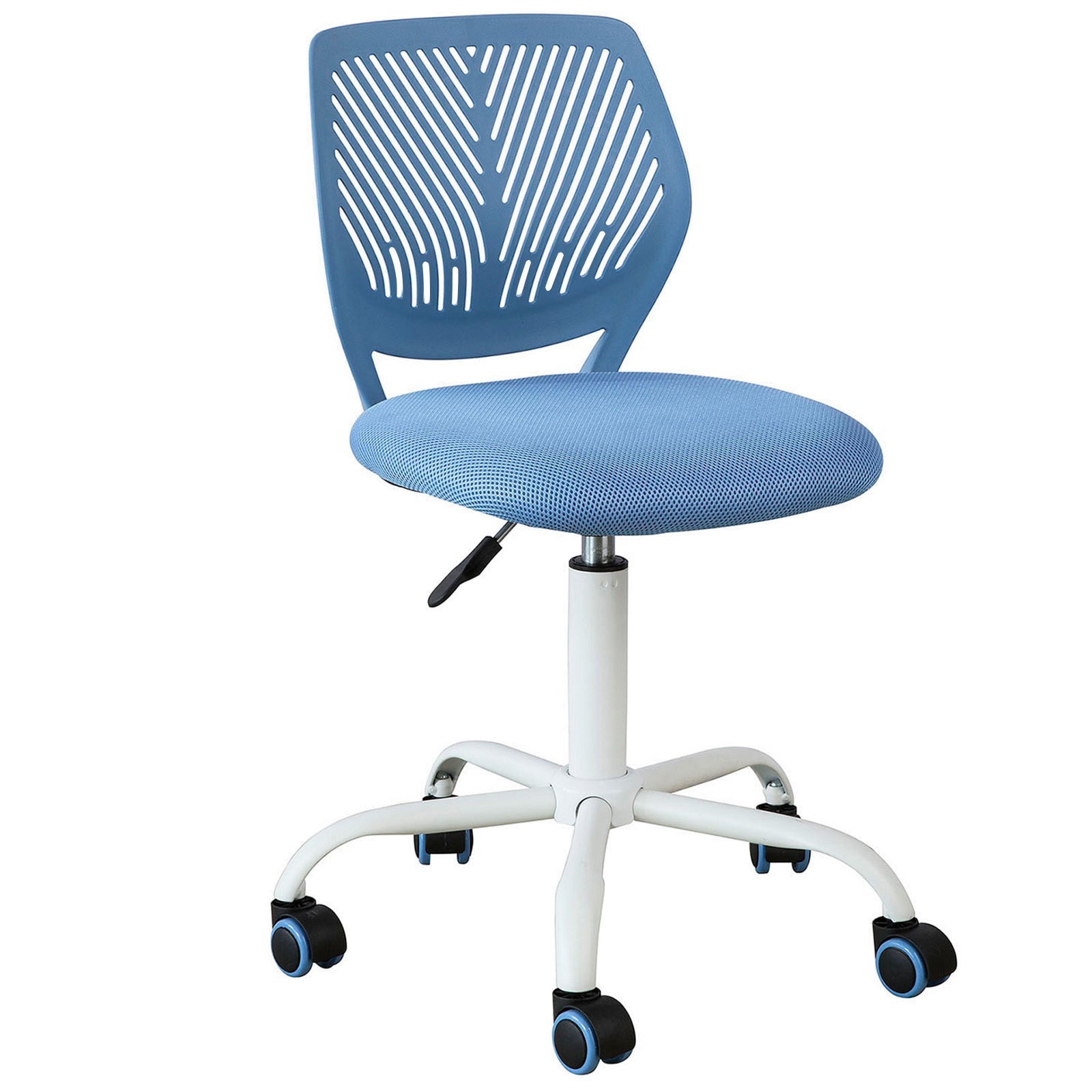 SoBuy FST64-BL Chaise de Bureau Ergonomique Fauteuil Pivotant Chaise pour Ordinateur Hauteur réglable Bleu