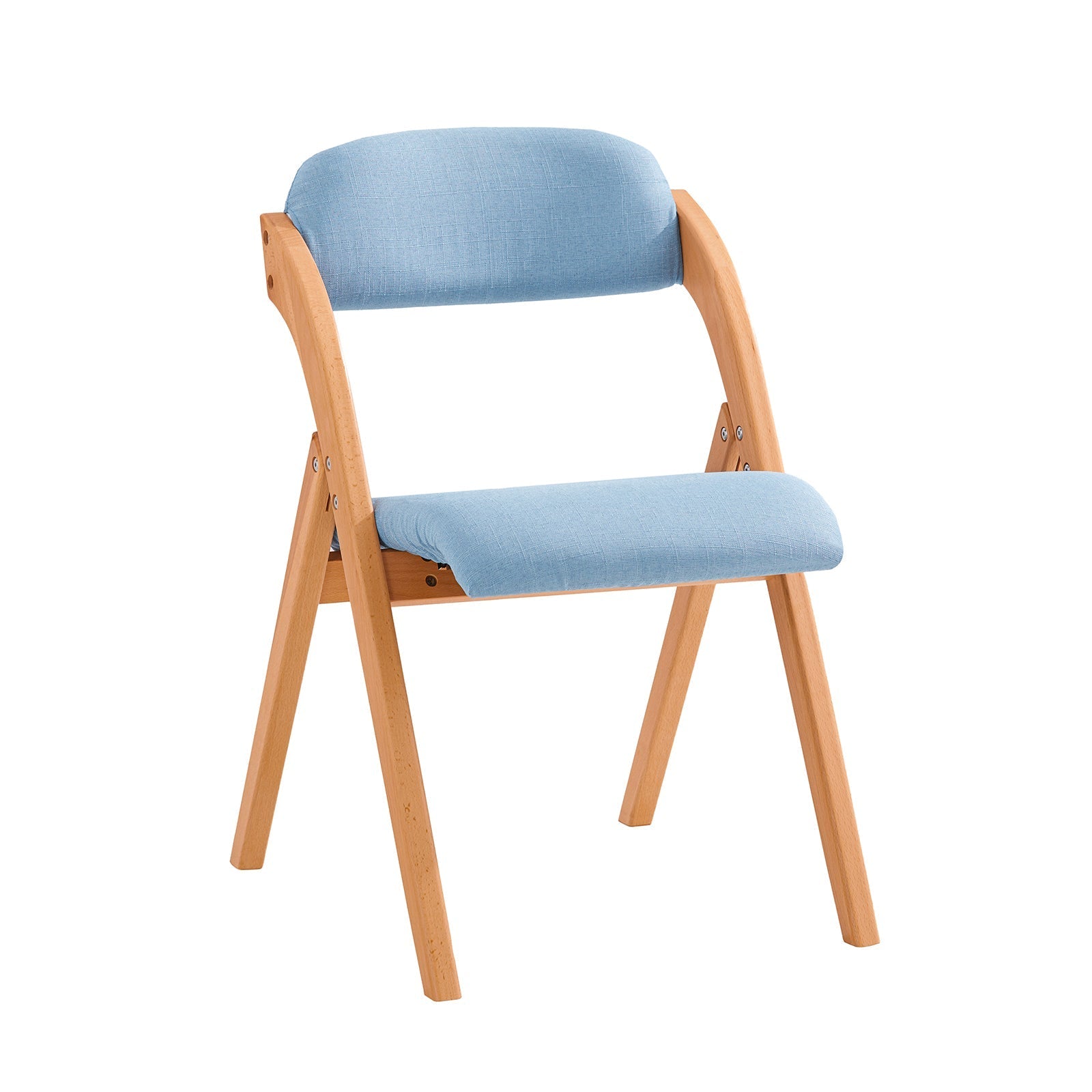 SoBuy FST92-BL Chaise Pliante en Bois avec Assise et Dossier Rembourrés Fauteuil Chaise | Prévente