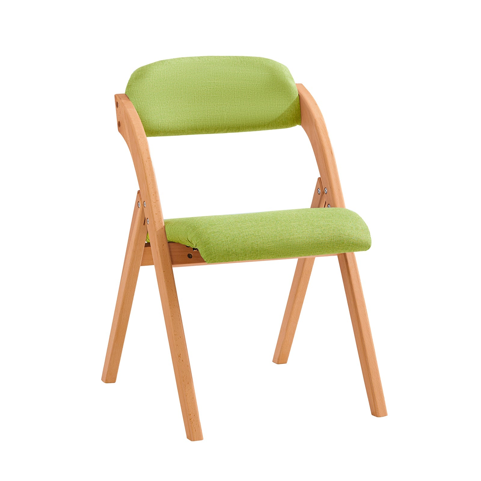 SoBuy FST92-GR Chaise Pliante en Bois avec Assise et Dossier Rembourrés Fauteuil Chaise pour Cuisine, Bureau