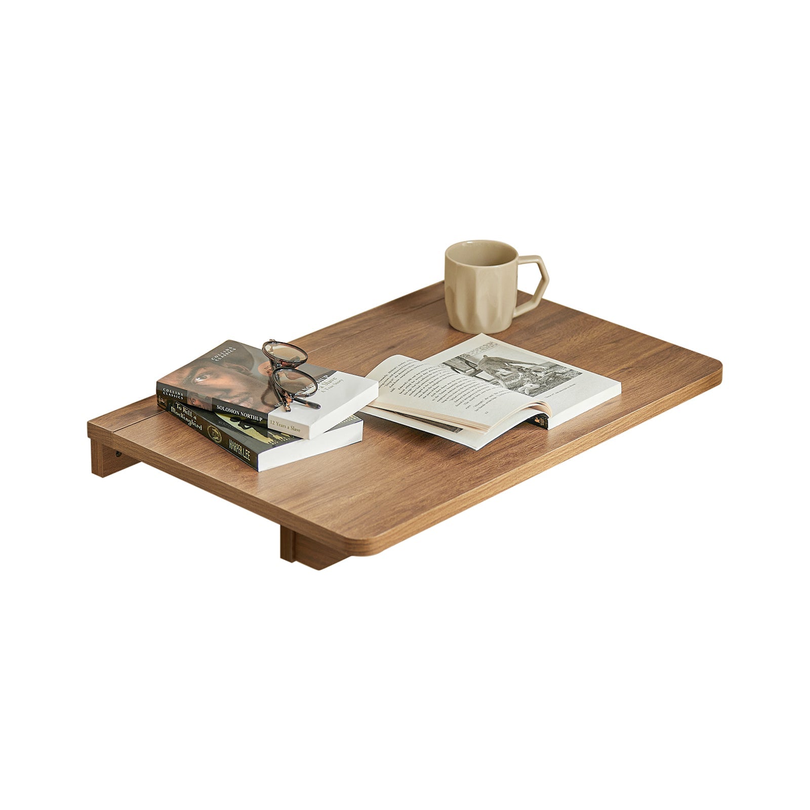 SoBuy FWT03-PF Table Murale Pliante, Table de Cuisine Extensible, Bureau Compact, Design Gain de Place, Idéale pour Petits Espaces, Cuisine, Bureau, Salle à Manger, 60x40cm Vintage 