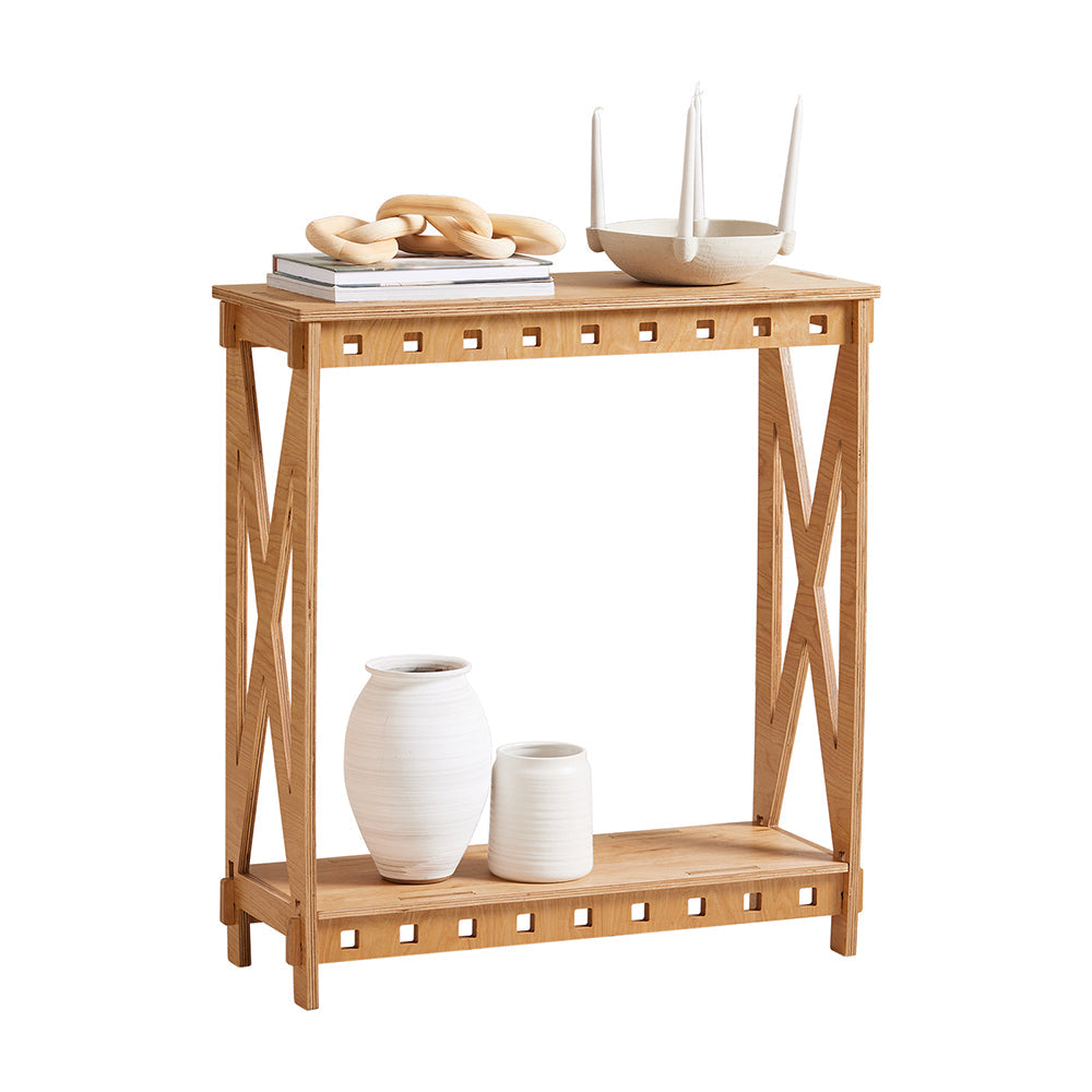 SoBuy HFSB01-N Table Console en Bois, Console Entrée Design, Bouts de Canapé, Décoration de Table en Tenons et Mortaises