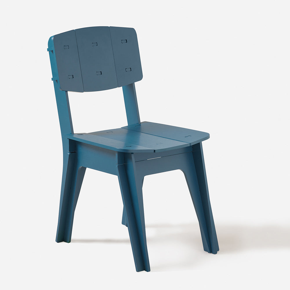 SoBuy HFST01-B Bleu Chaise Design en Bois Confortable Chaise Ergonomique de Salle et Manger avec Dossier Chaise de Bureau en Tenons et Mortaises