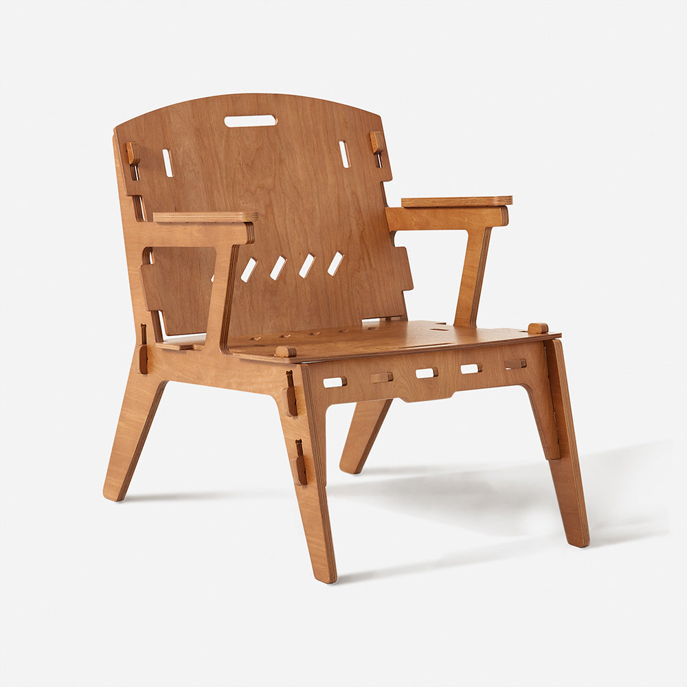 SoBuy HFST02-BR Fauteuil Design Salon Ergonomique Chaise de Salon Confortable Fauteuil de Bureau en Tenons et Mortaises