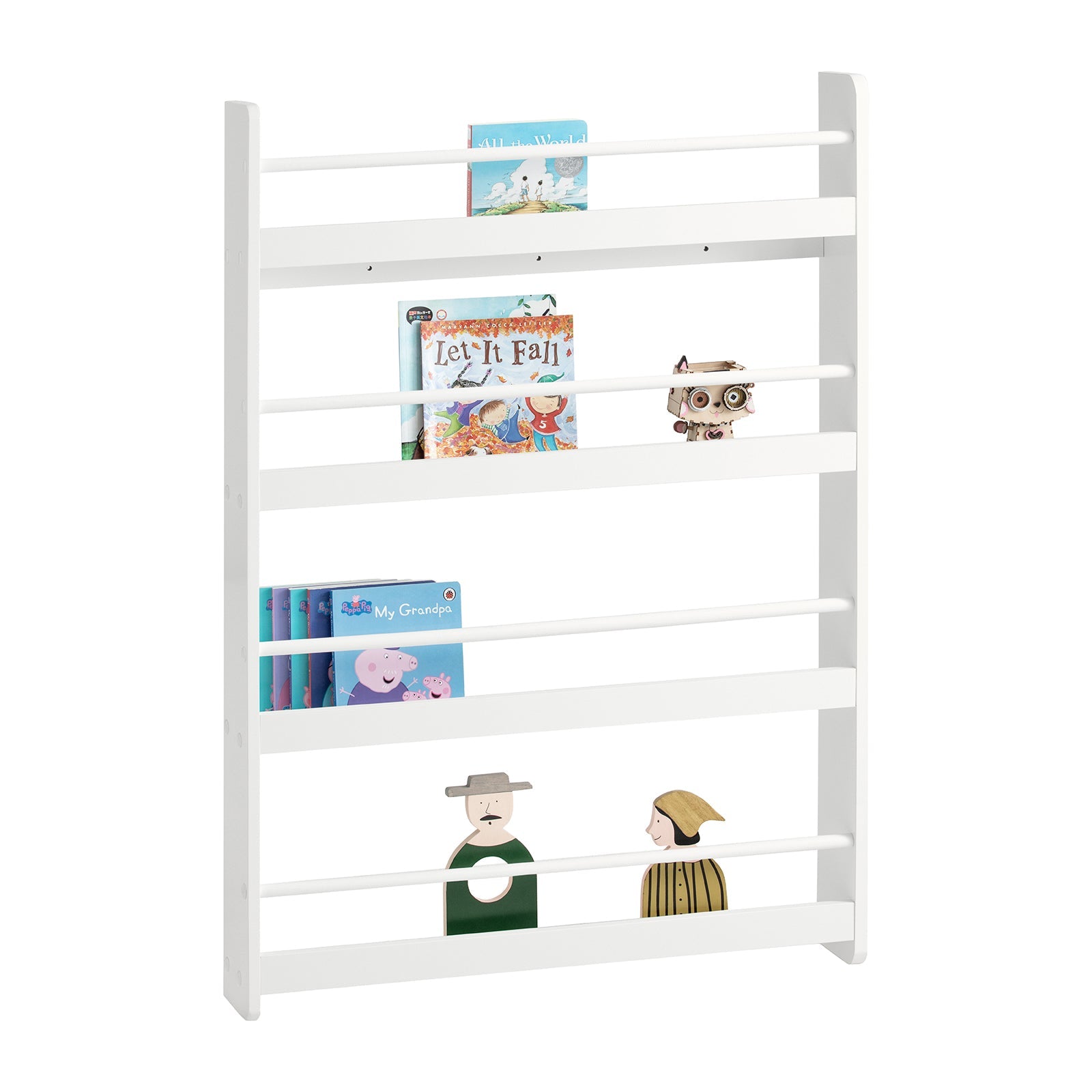SoBuy KMB08-W Bibliothèque Murale Étagère de Rangement Étagère à Livres Enfants