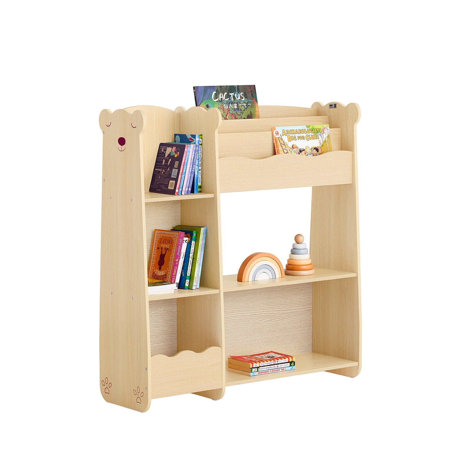 SoBuy KMB101-N Étagère de Rangement pour Enfants, Meuble Enfant Rangement pour Livres et Jouets, Bibliothèque Organisateur