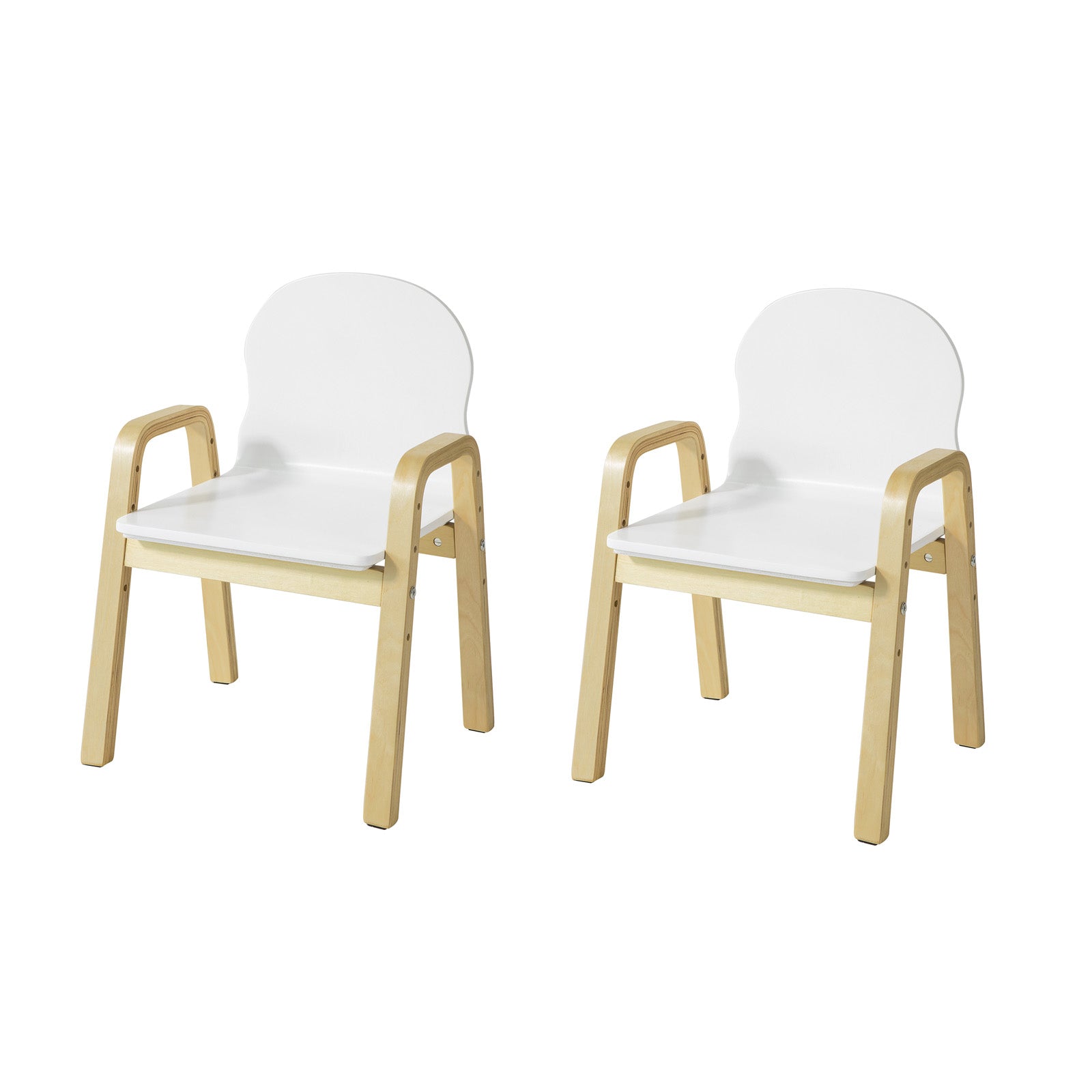 SoBuy KMB24-Wx2 Lot de 2 Chaises Enfant Design Fauteuil pour Enfants Avec accoudoirs et Dossier Chaise Confortable Haute Qualité - Hauteur réglable