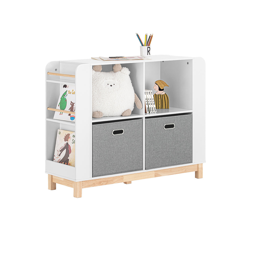 SoBuy KMB85-W Bibliothèque Enfant Étagère de Rangement Jouets pour Enfants Étagère à Livres Rangement Latéral