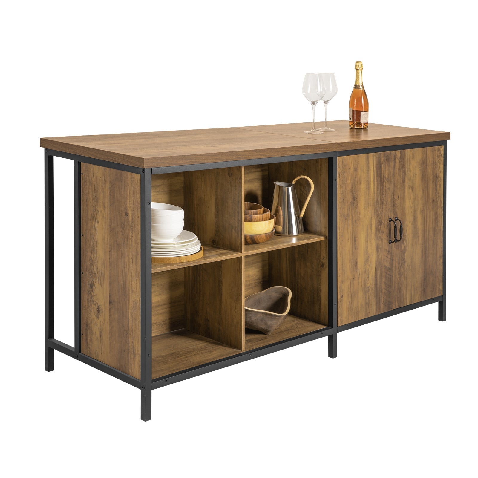 SoBuy KNL01-Fîlot Central de Cuisine, Placard de Cuisine, Buffet, Armoire de Cuisine